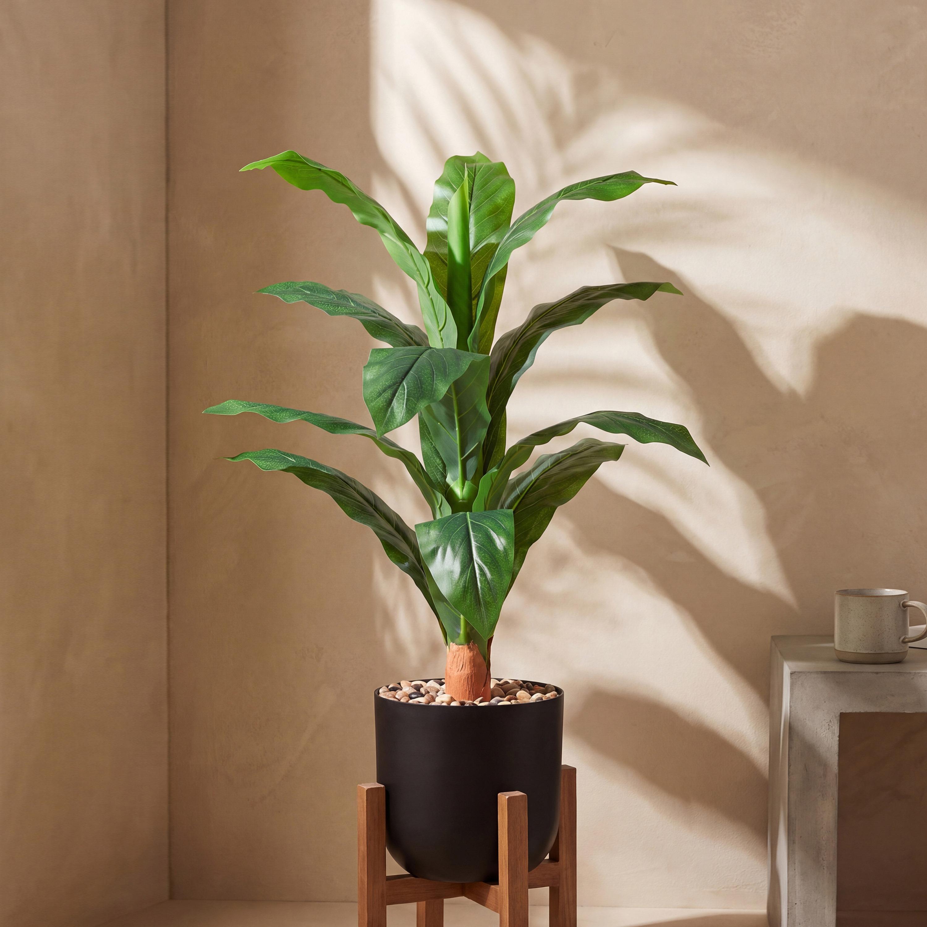 نبتة أوراق صناعية بأصيص من ماريا هومز-household-gardenandoutdoor-artificialflowersandplants-flowers-image-1