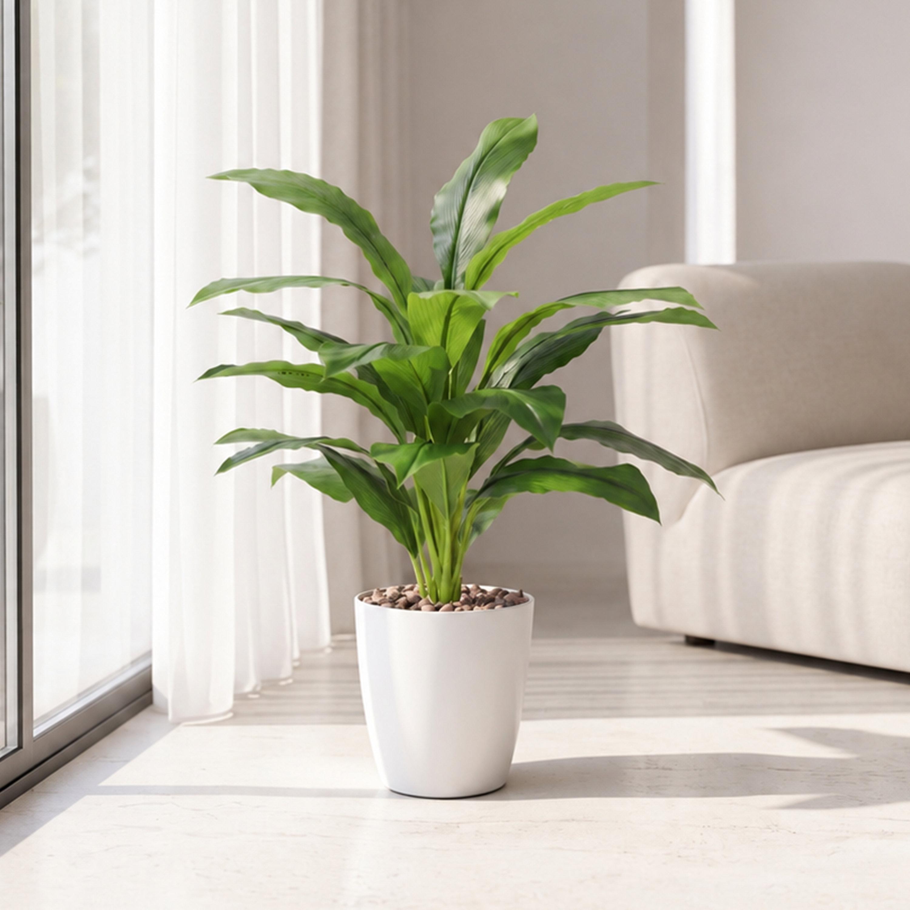 Maria Homes Potted Artificial Leaf Plant-household-gardenandoutdoor-artificialflowersandplants-flowers-image-1
