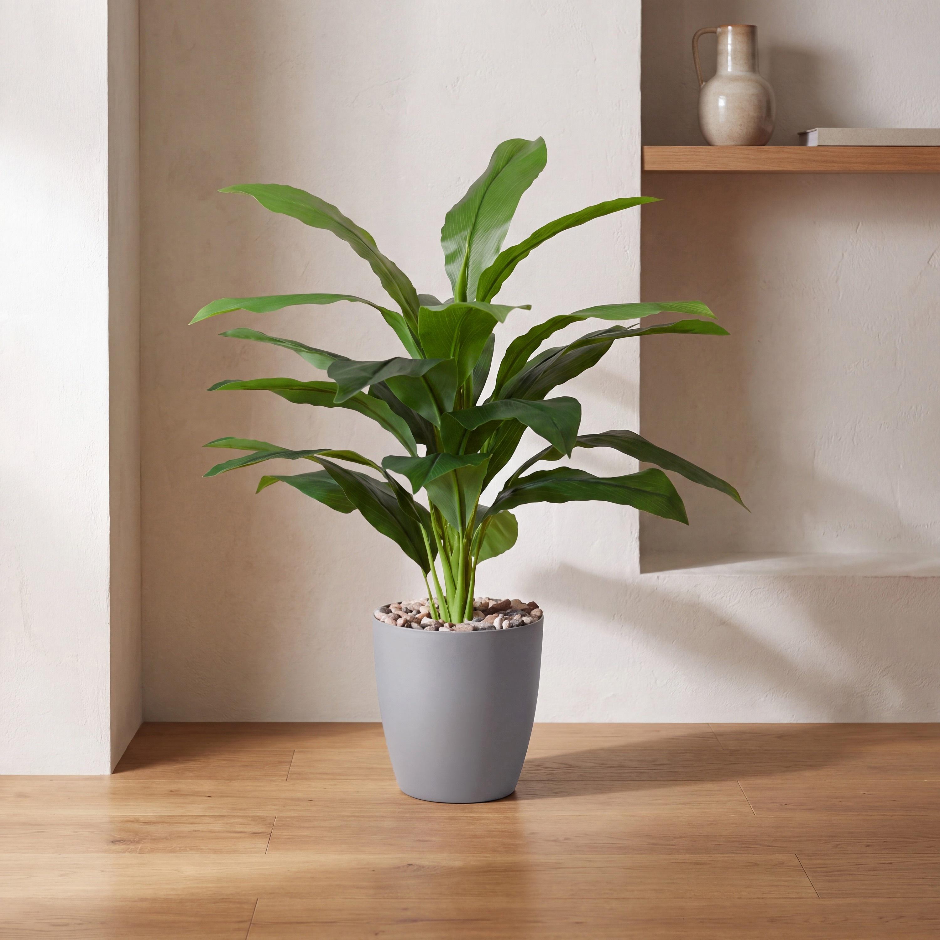 Maria Homes Potted Artificial Leaf Plant-household-gardenandoutdoor-artificialflowersandplants-flowers-image-1