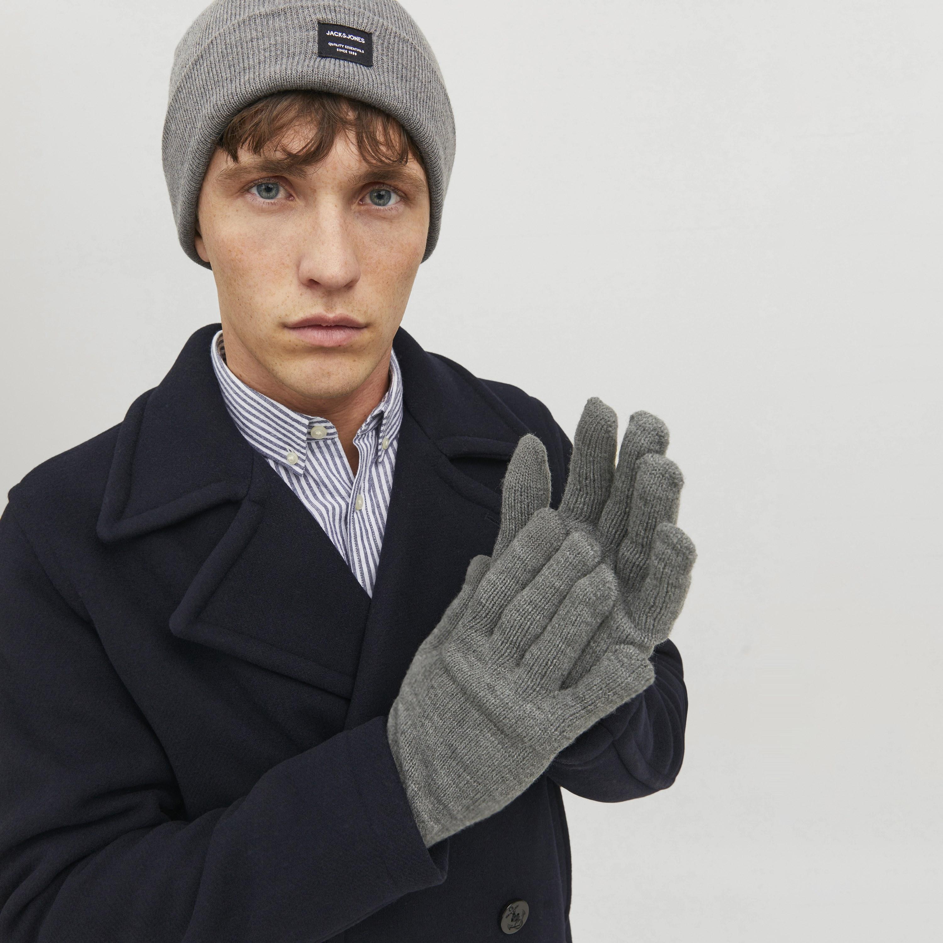 Jack & Jones Knitted Full Finger Men's Gloves-men-scarvesandgloves-image-3