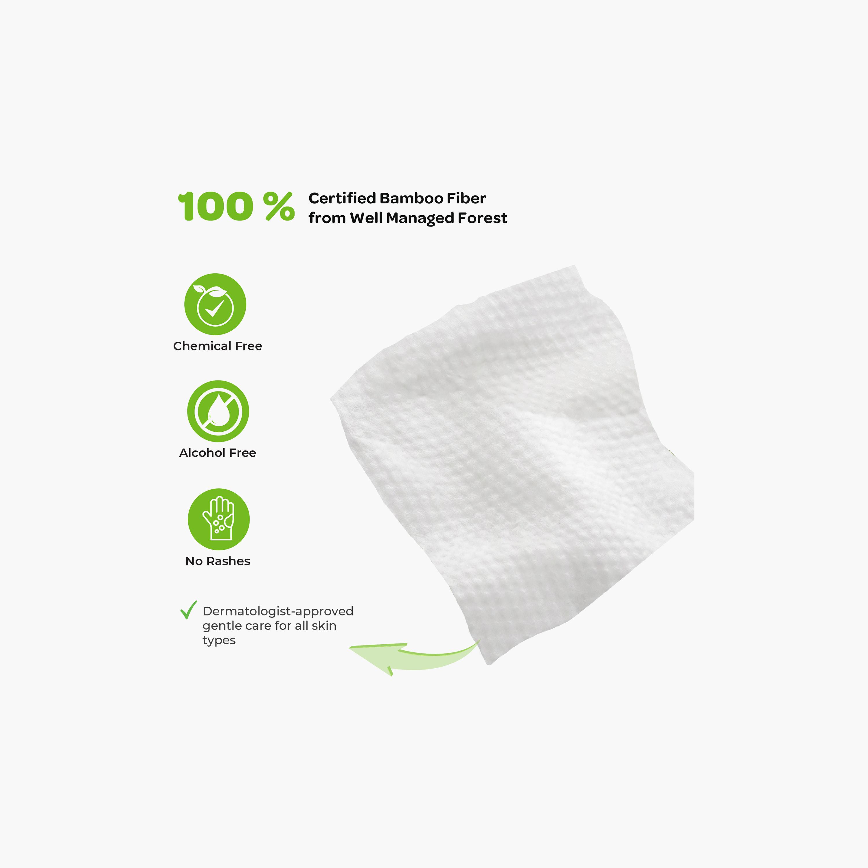 مناديل بامبو 2 في 1 جافة ومبللة 200 قطعة من مون-baby-diapering-babywipes-image-11