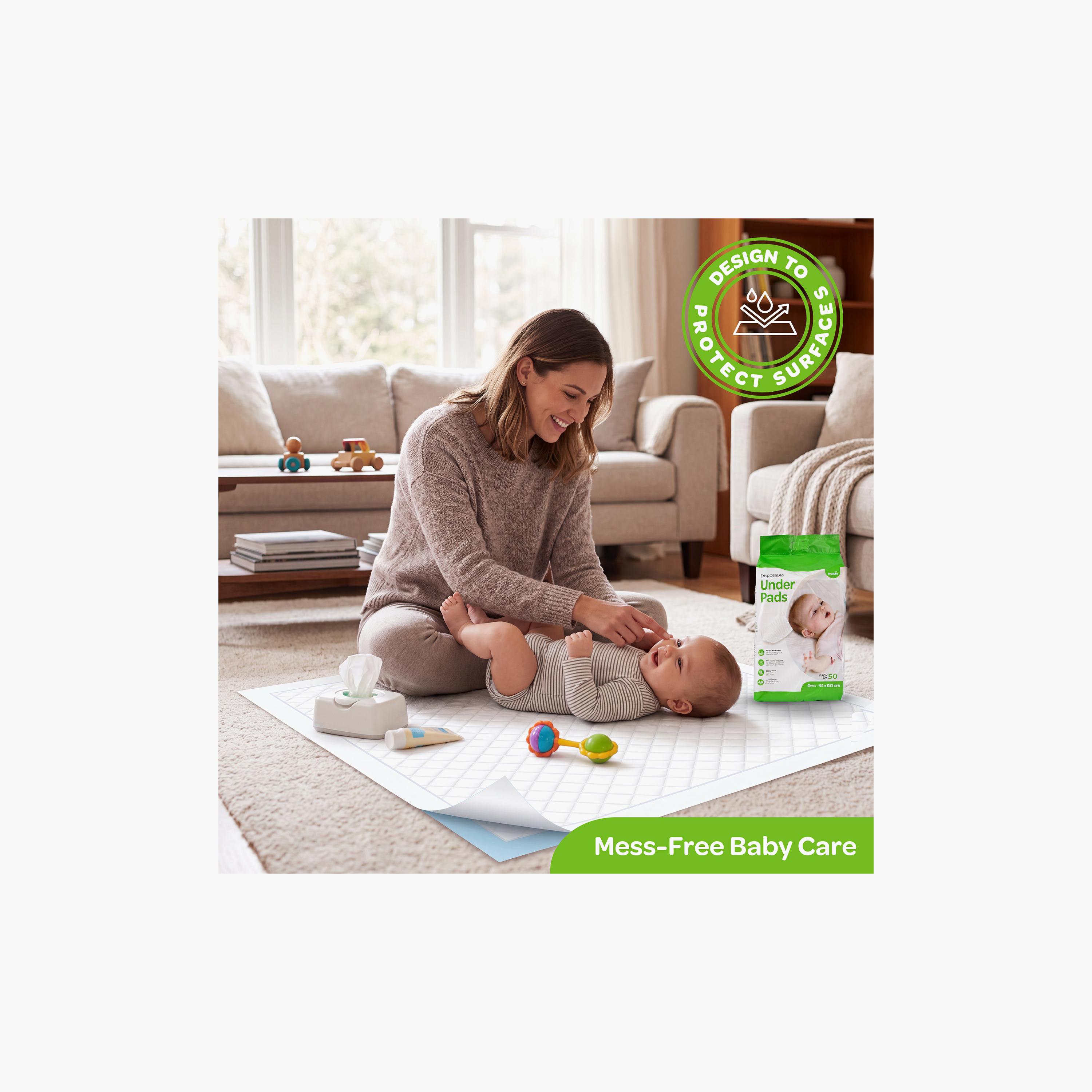 مفارش تغيير يمكن التخلص منها 100 قطعة من مون-baby-diapering-diapers-image-8