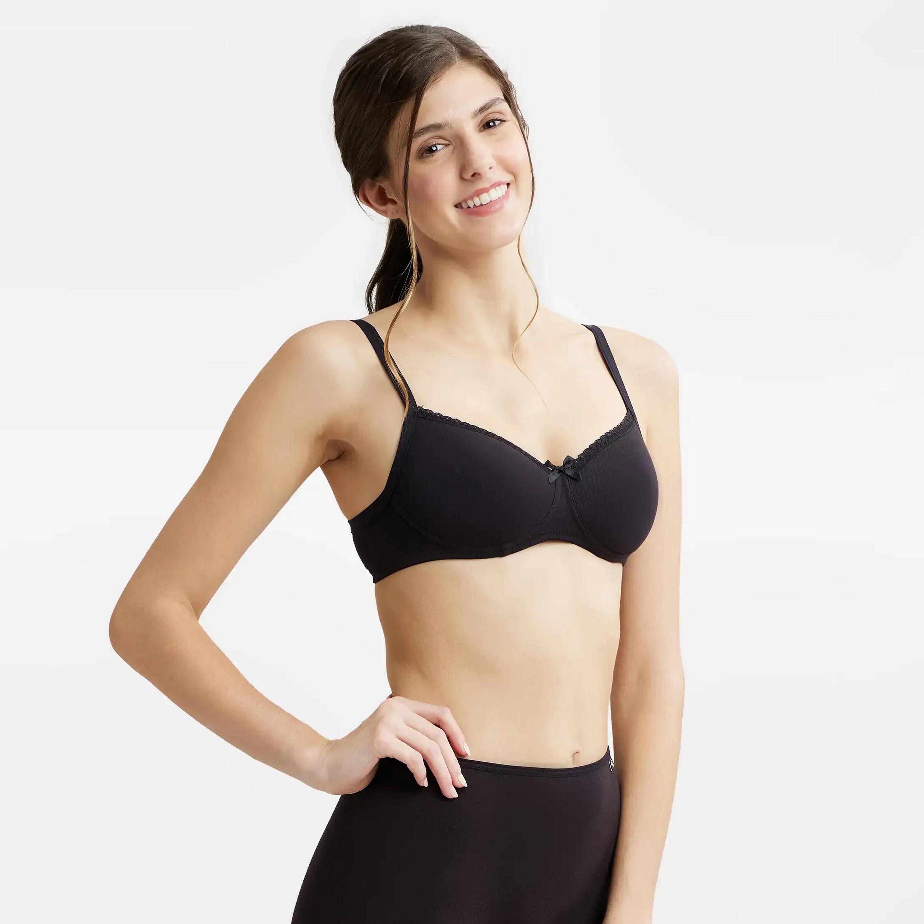 حمالة صدر نسائية مبطنة سادة بسلك من جوكي-women-clothing-lingerie-bras-image-1