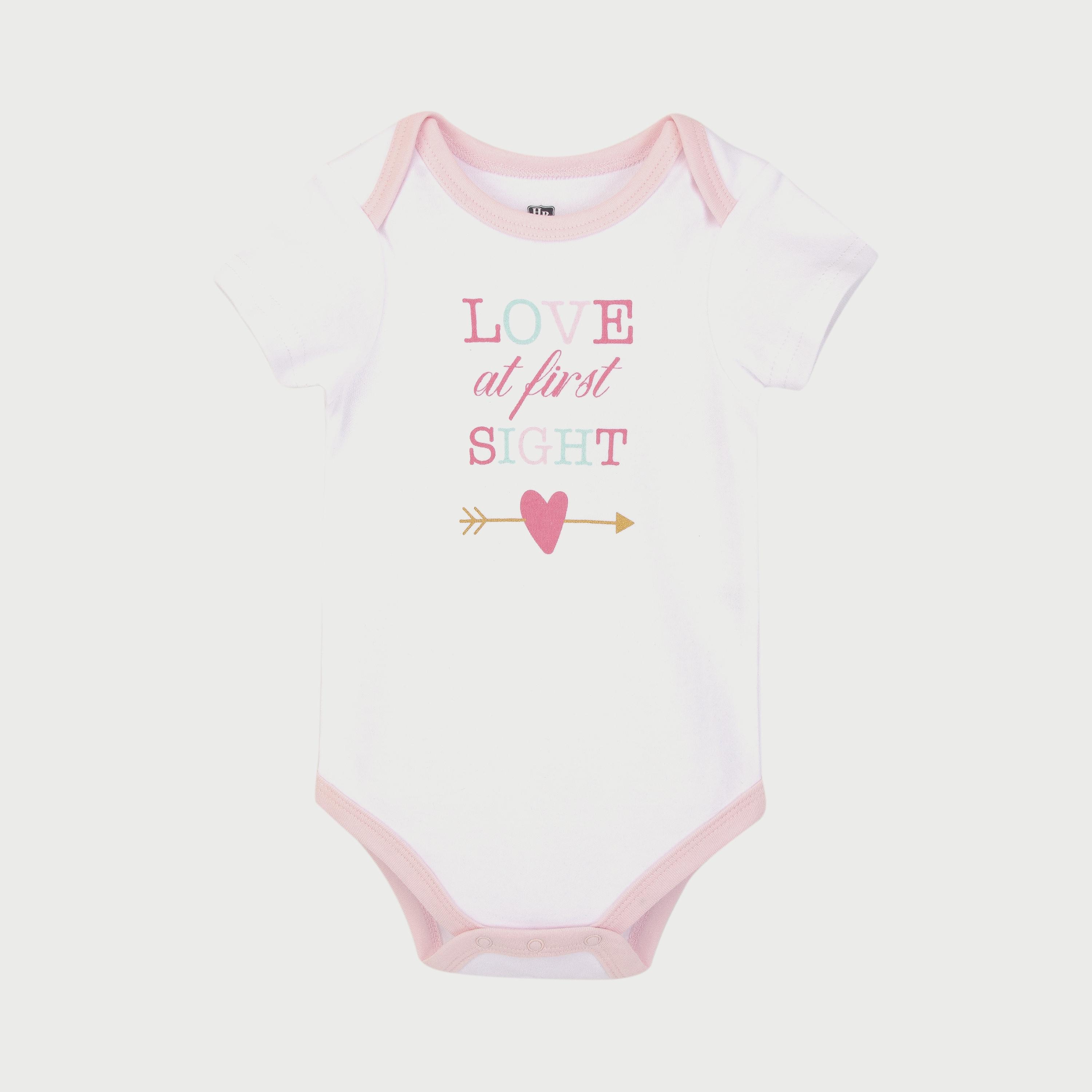 Hudson Baby Bodysuit 3-Piece Set, Short Sleeve, Daddys Girl-baby-girls-clothing-bodysuits-image-4