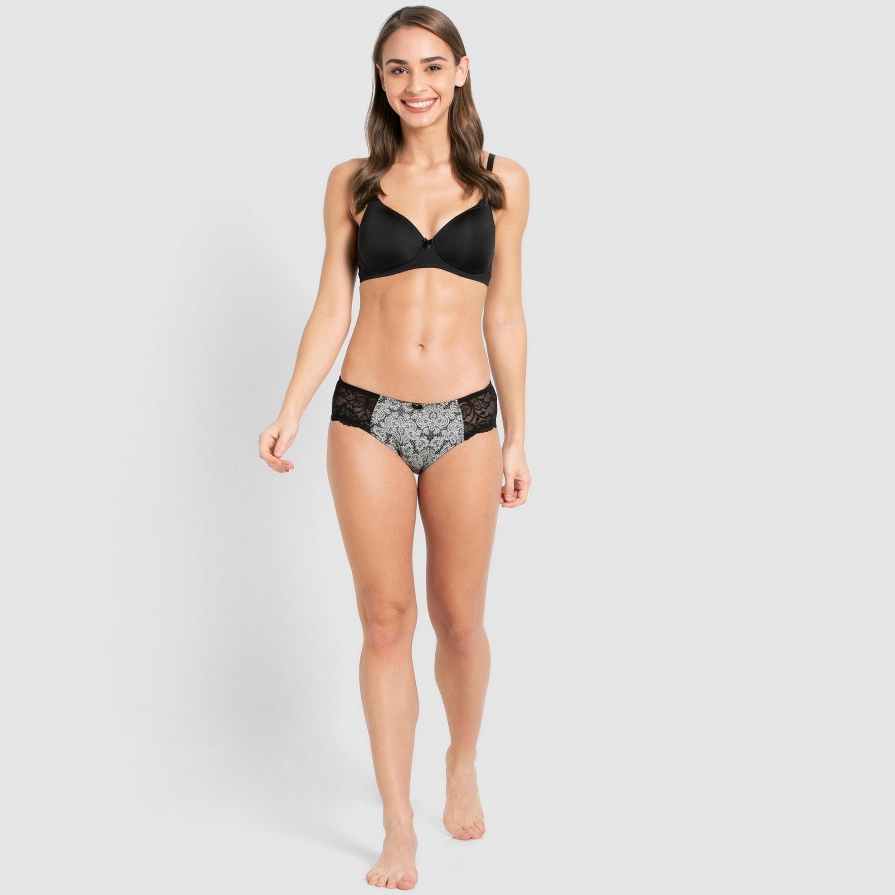 حمالة صدر نسائية سوداء مبطنة سادة بدون أسلاك من جوكي-women-clothing-lingerie-bras-image-4