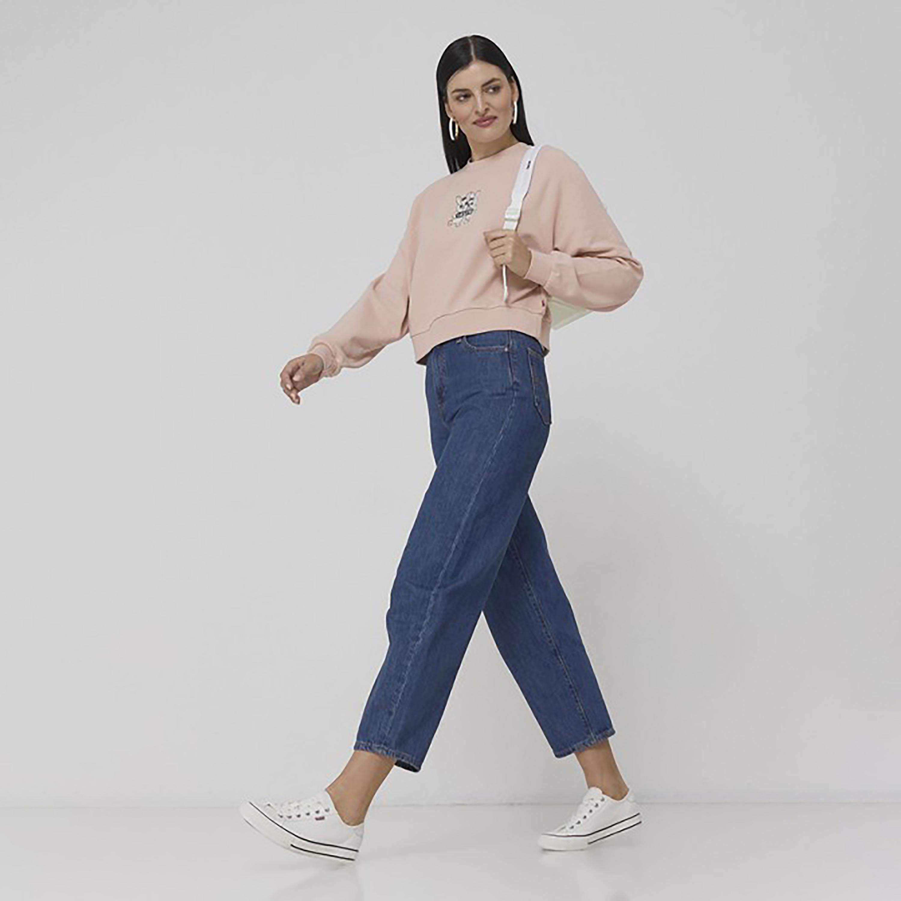 سويت شيرت من ليفايز بأكمام راجلان وياقة مستديرة ذات مطبوع-women-clothing-hoodiesandsweatshirts-hoodies-image-2
