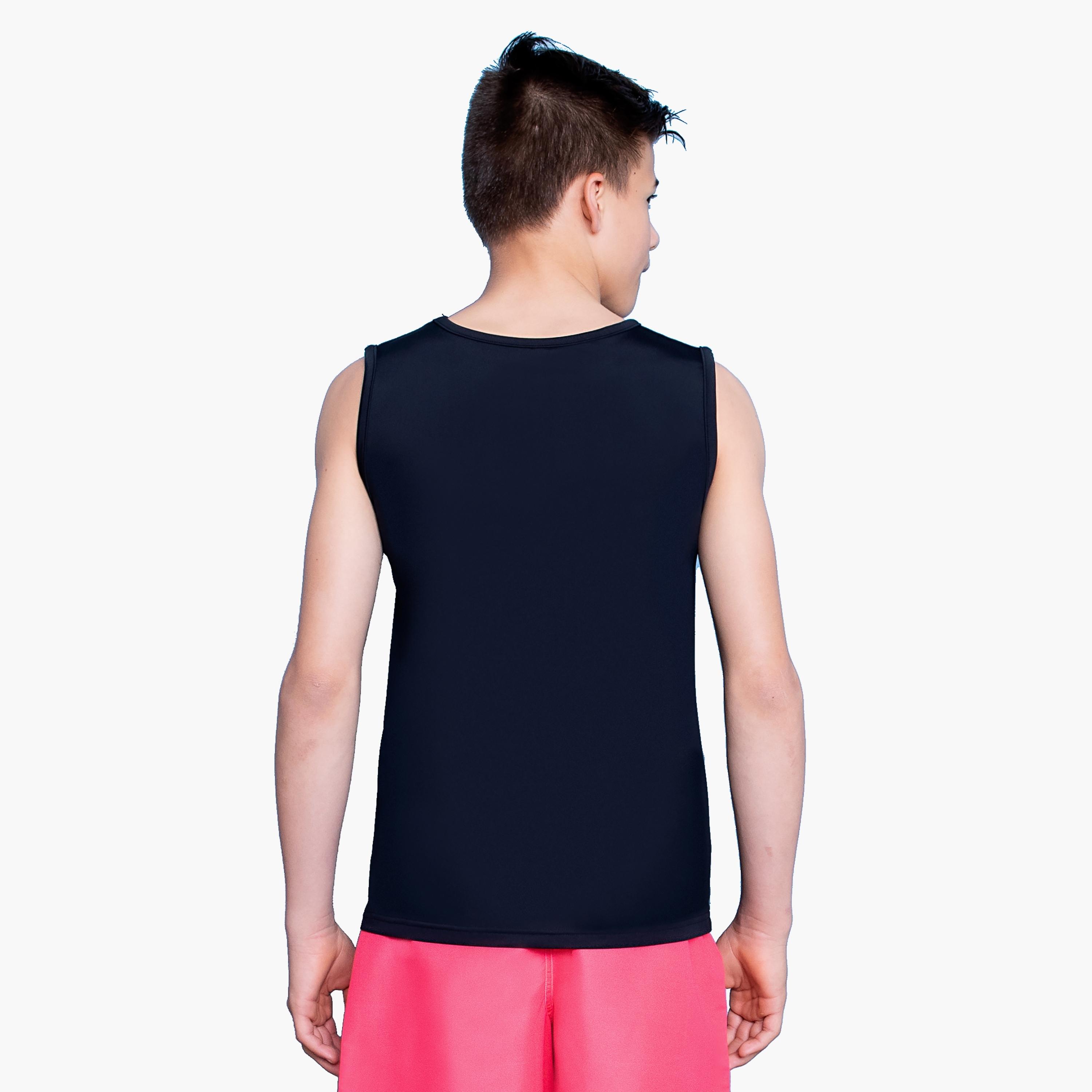 COEGA Sunwear Boys Youth Rashguard Sleeveless, Black-sports-gear-swimming-boy-image-3