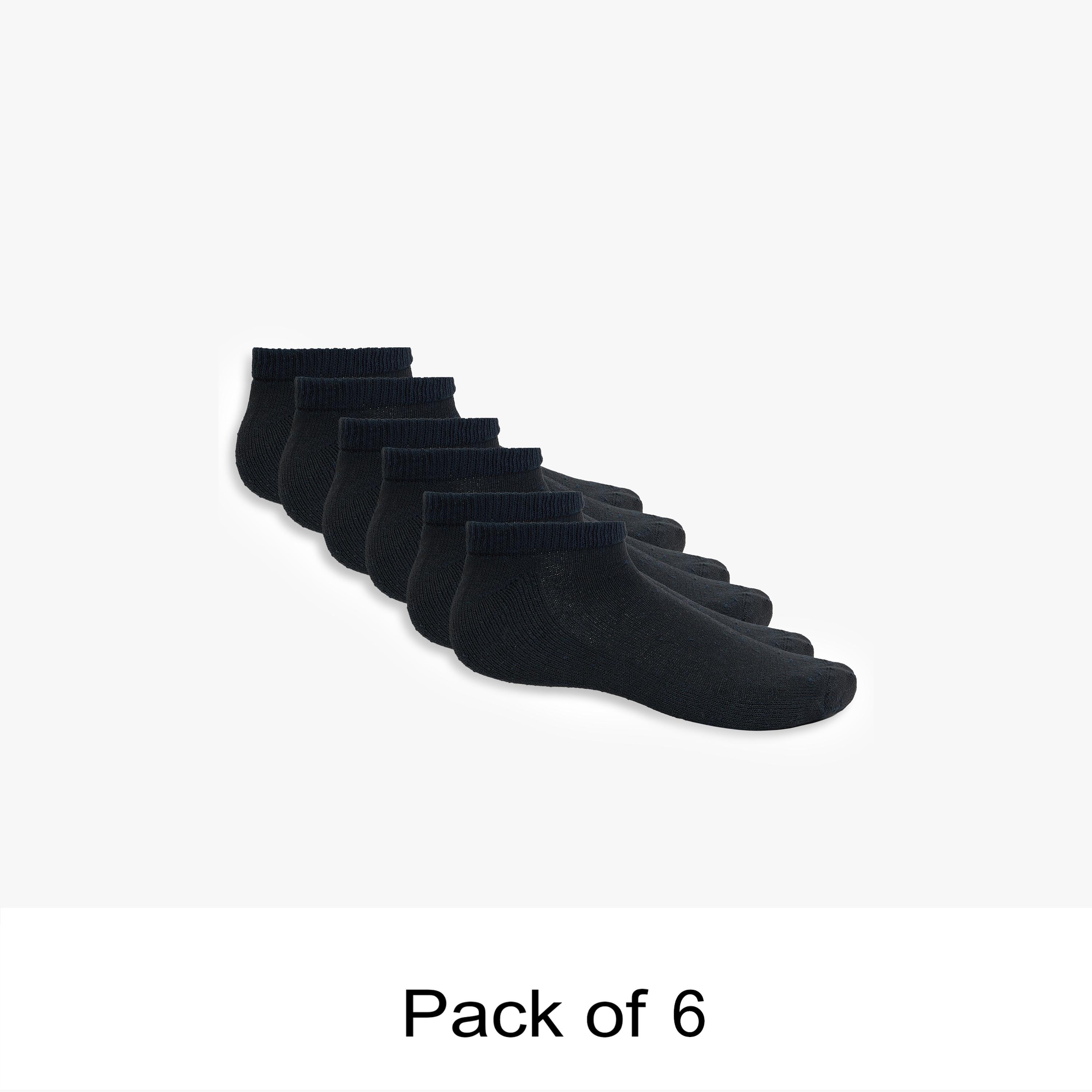 Hanes Pack of 6 Plain Ankle Length Men's Socks-men-socks-image-1