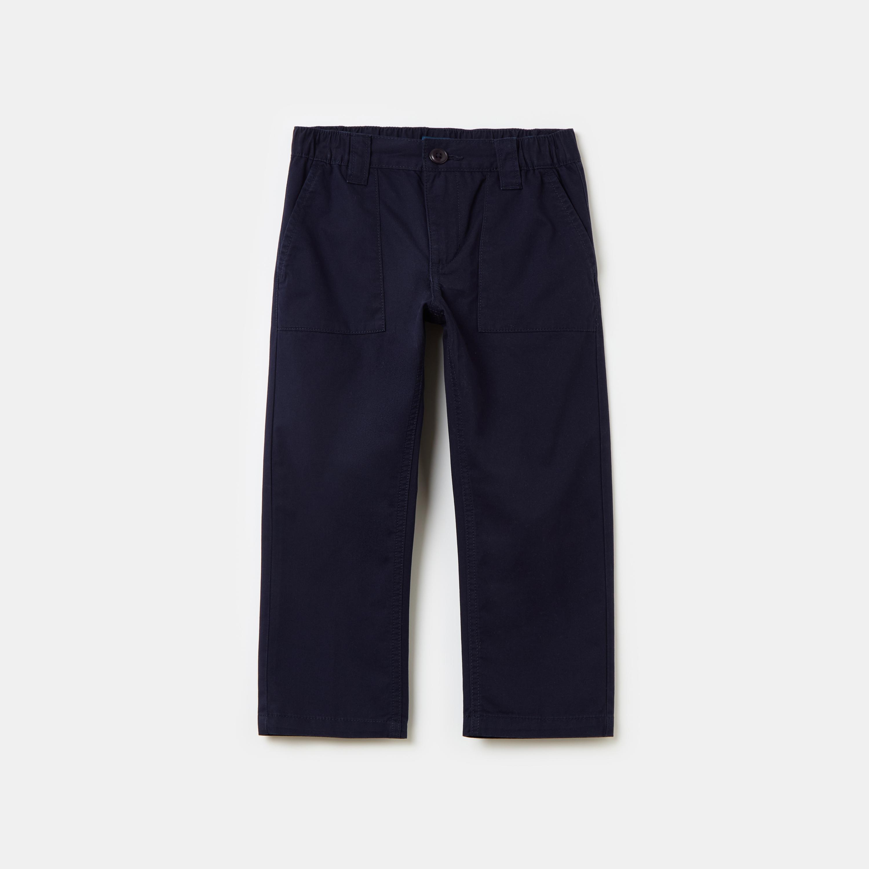 بنطال 100% قطن بأربعة جيوب مطاطي من أوه في إس-boys-clothing-schoolwear-bottoms-pants-image-1