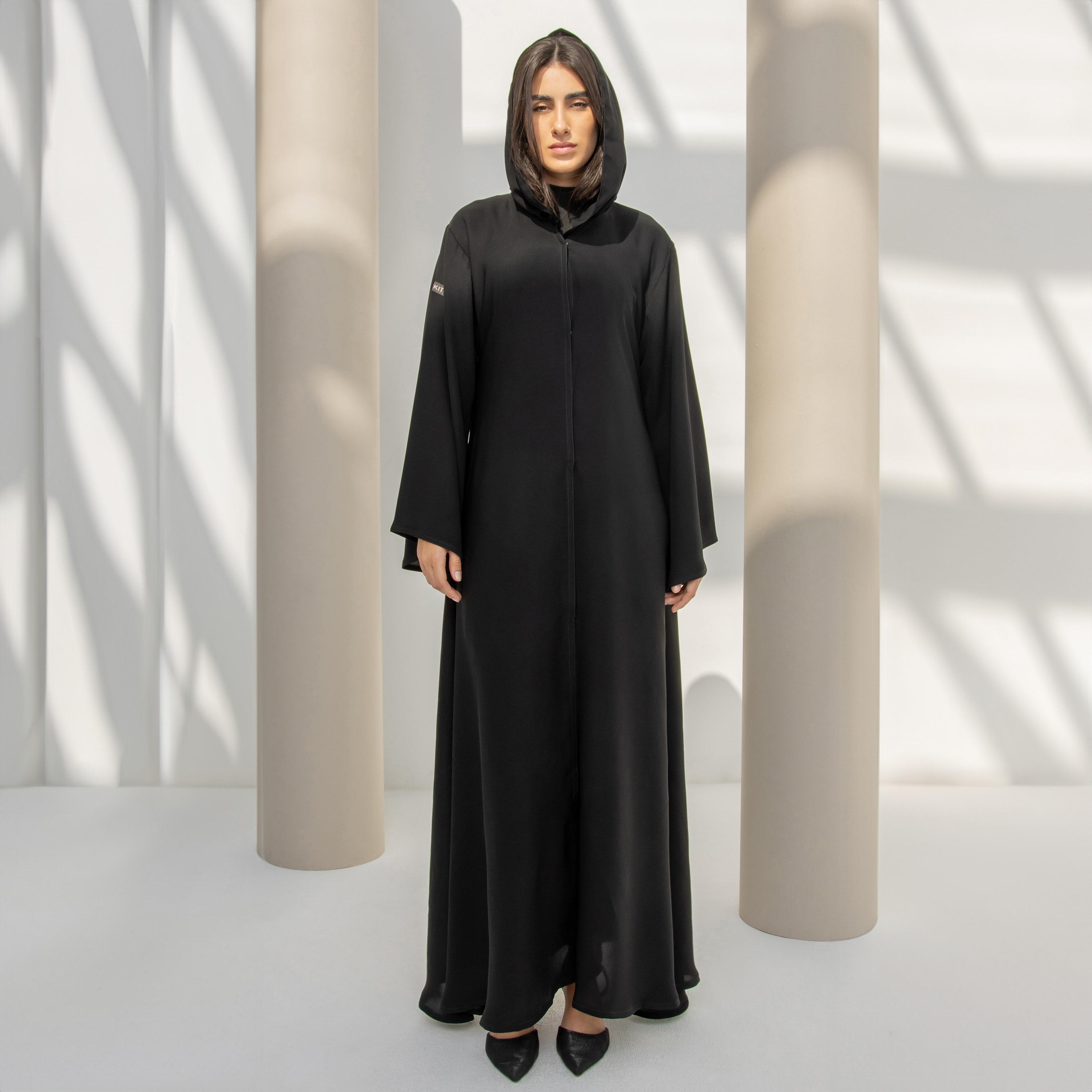 Pinkit Plain Abaya with Hijab-women-arabicclothing-abayas-image-1