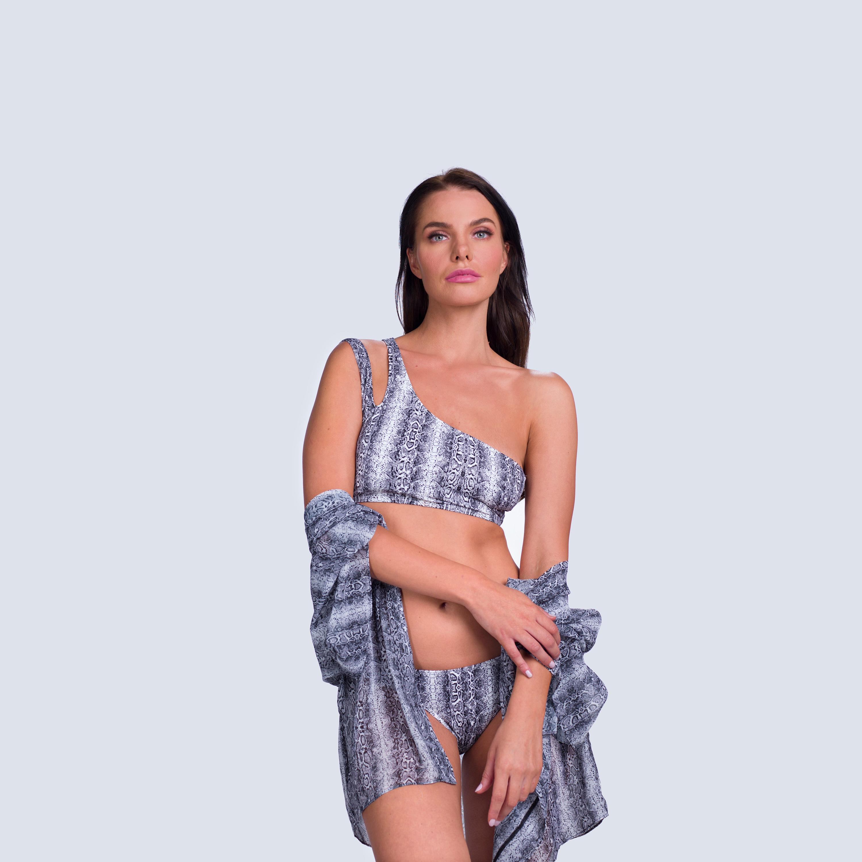 لباس داخلي بيكيني للنساء تريند بتغطية متوسطة باللون الرمادي من لا سينزا-women-clothing-swimandbeach-bikinis-image-4