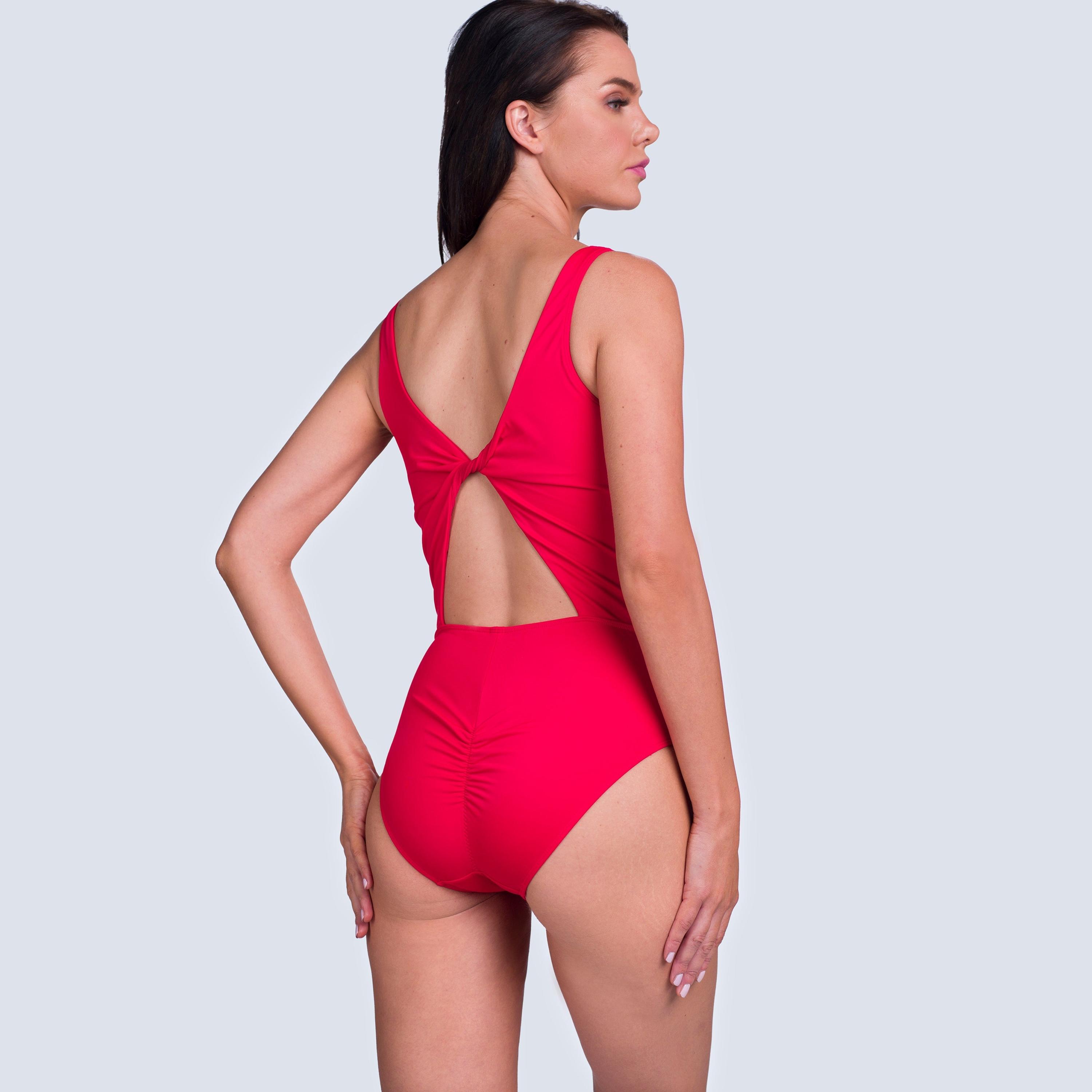La Senza Solid Plunge Neck Sleeveless Women's Monokini-women-clothing-swimandbeach-swimsuits-image-2