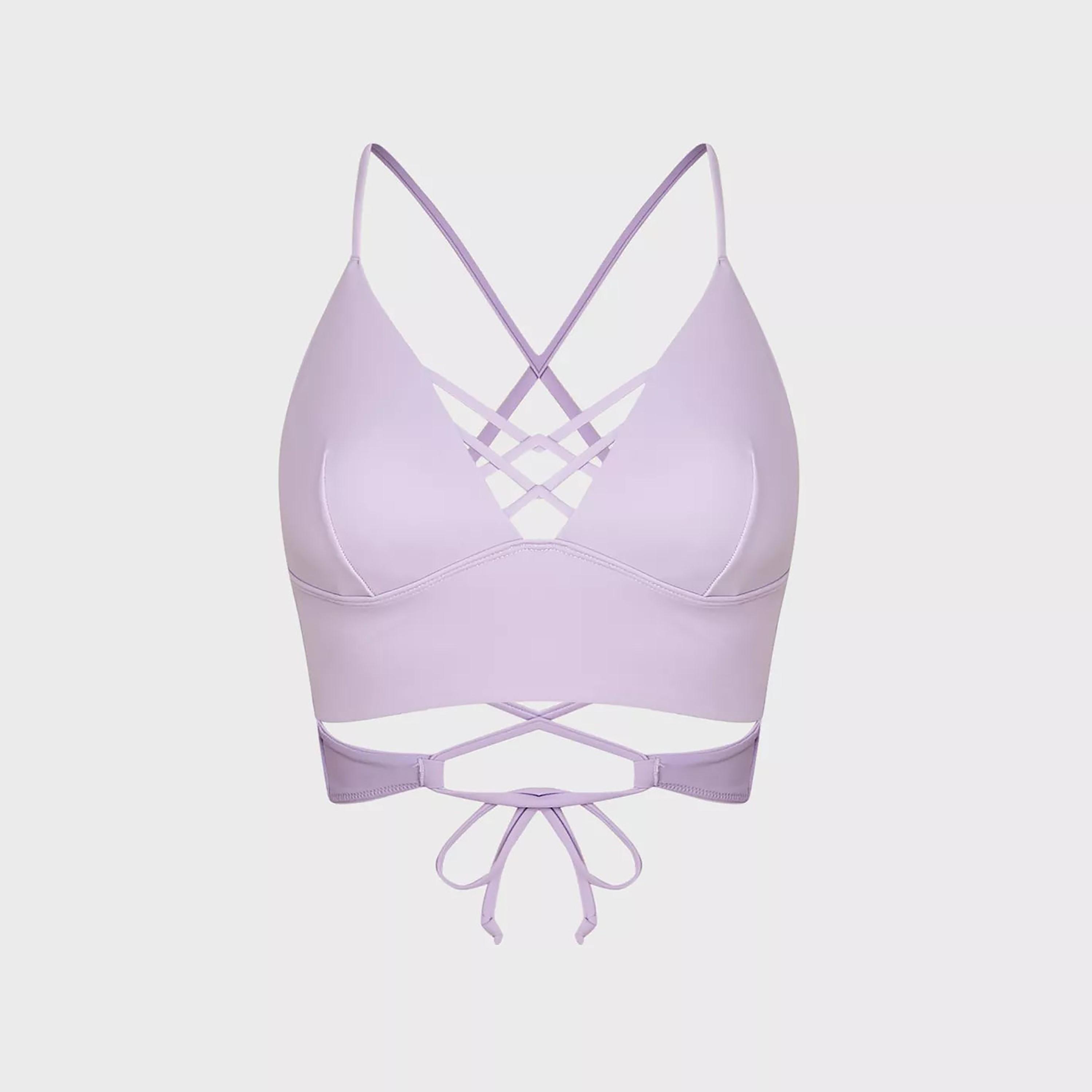 La Senza Trend Lightly Padded Non-Wired Medium Support Purple Women's Triangle Bikini Bra-women-clothing-swimandbeach-bikinis-image-1
