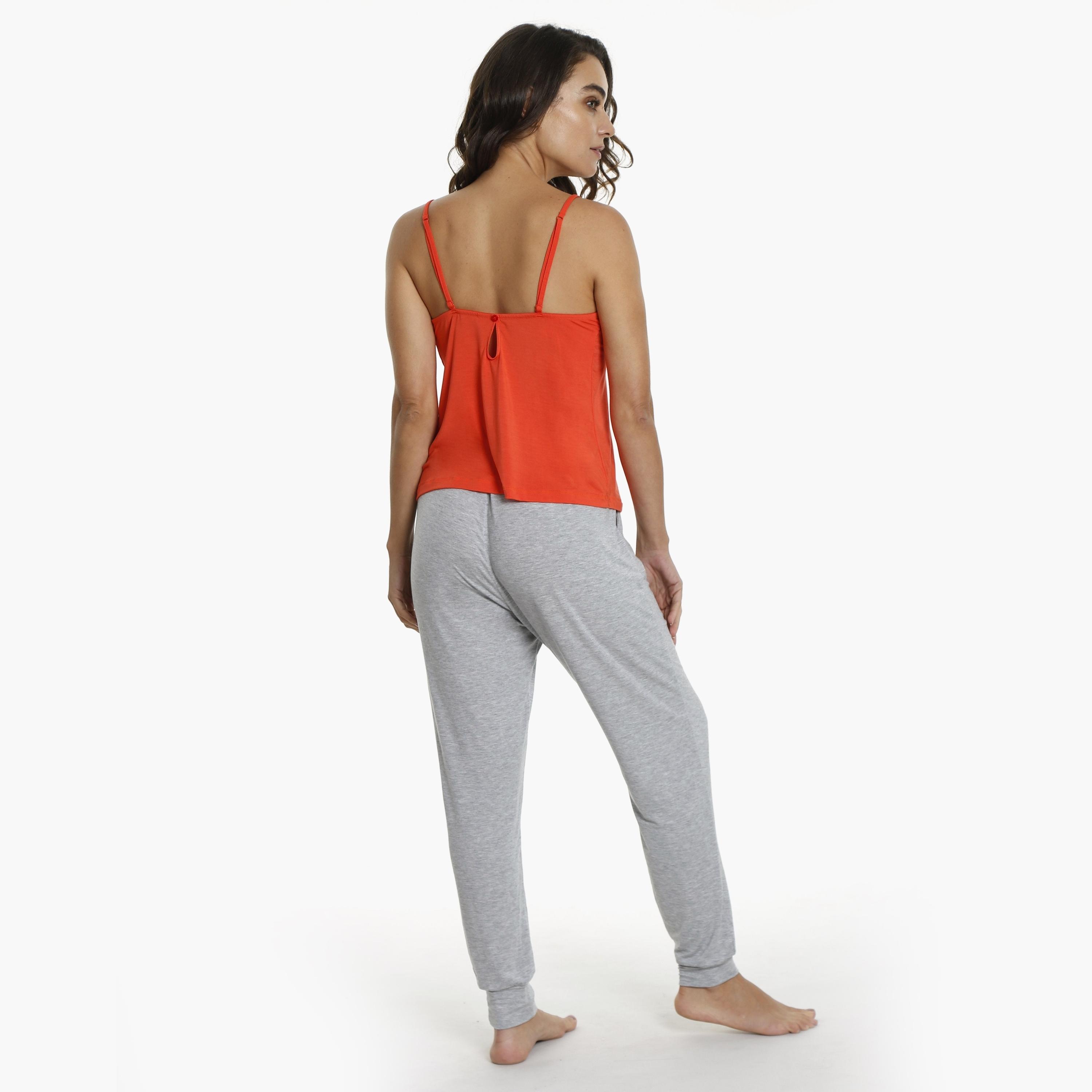 La Senza Plain Mid-Rise Drawstring Waistband Women's Jogger-women-clothing-nightwear-pyjamas-bottoms-image-3
