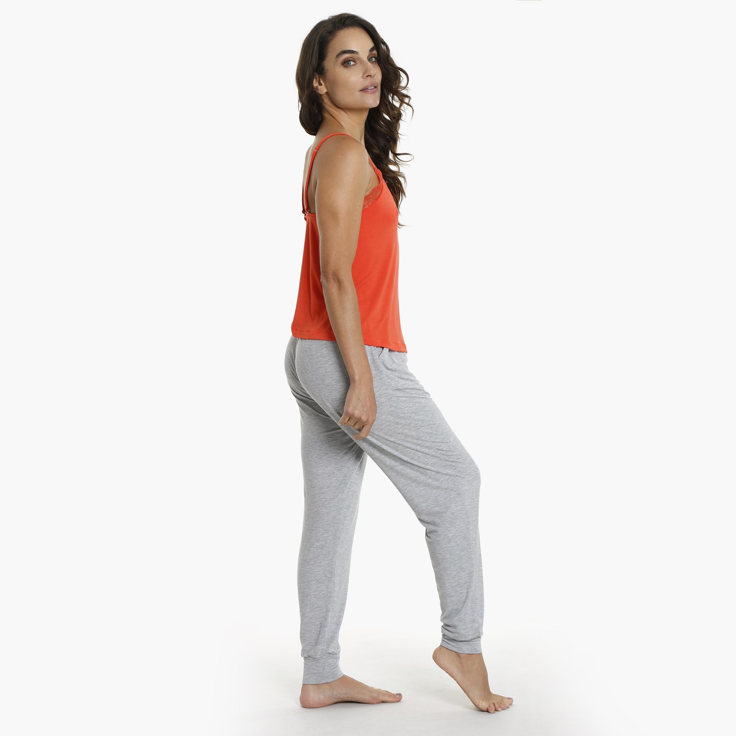 La Senza Plain Mid-Rise Drawstring Waistband Women's Jogger-women-clothing-nightwear-pyjamas-bottoms-image-4