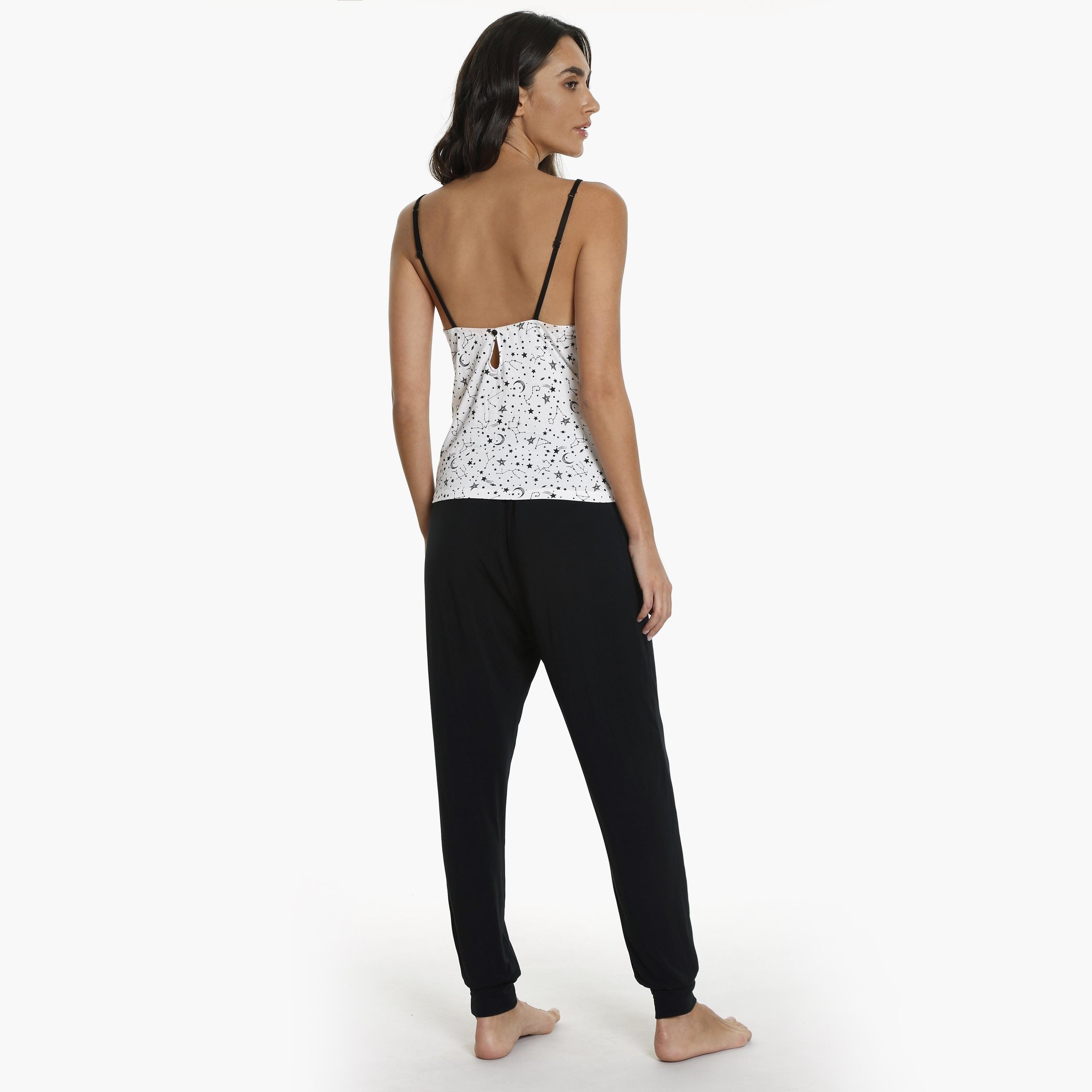 La Senza Plain Mid-Rise Drawstring Waistband Women's Jogger-women-clothing-nightwear-pyjamas-bottoms-image-3