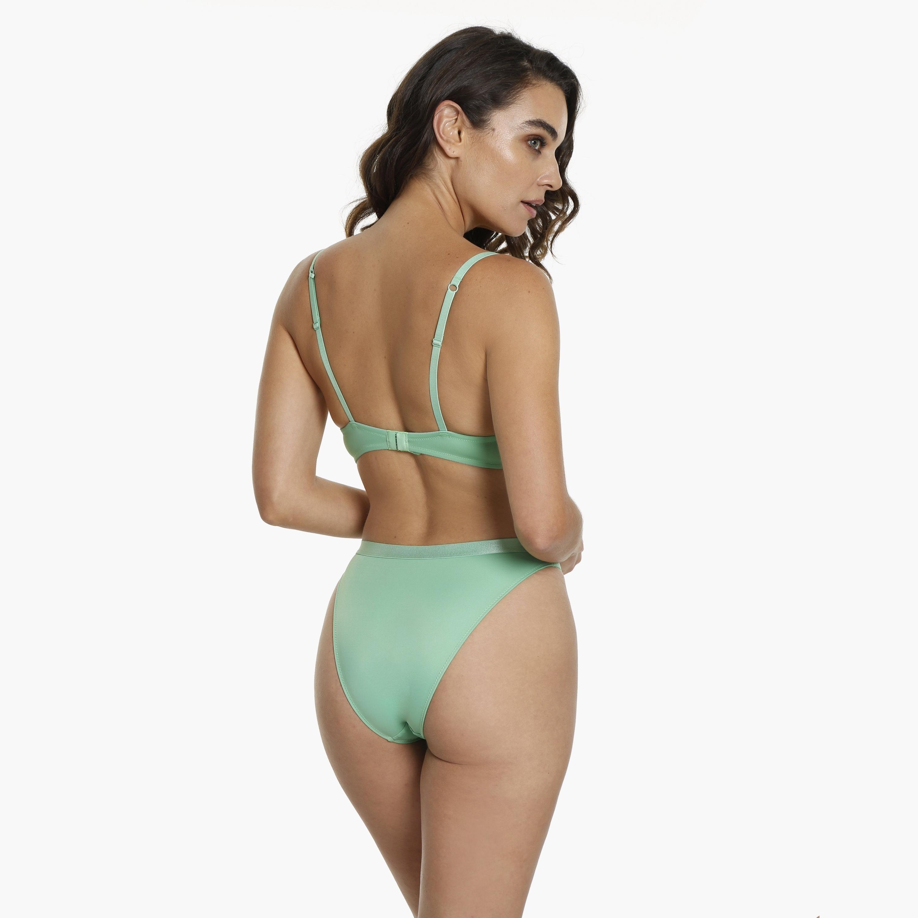 La Senza Medium Coverage Trendy Green Women's Bikini Panties-women-clothing-lingerie-panties-image-3