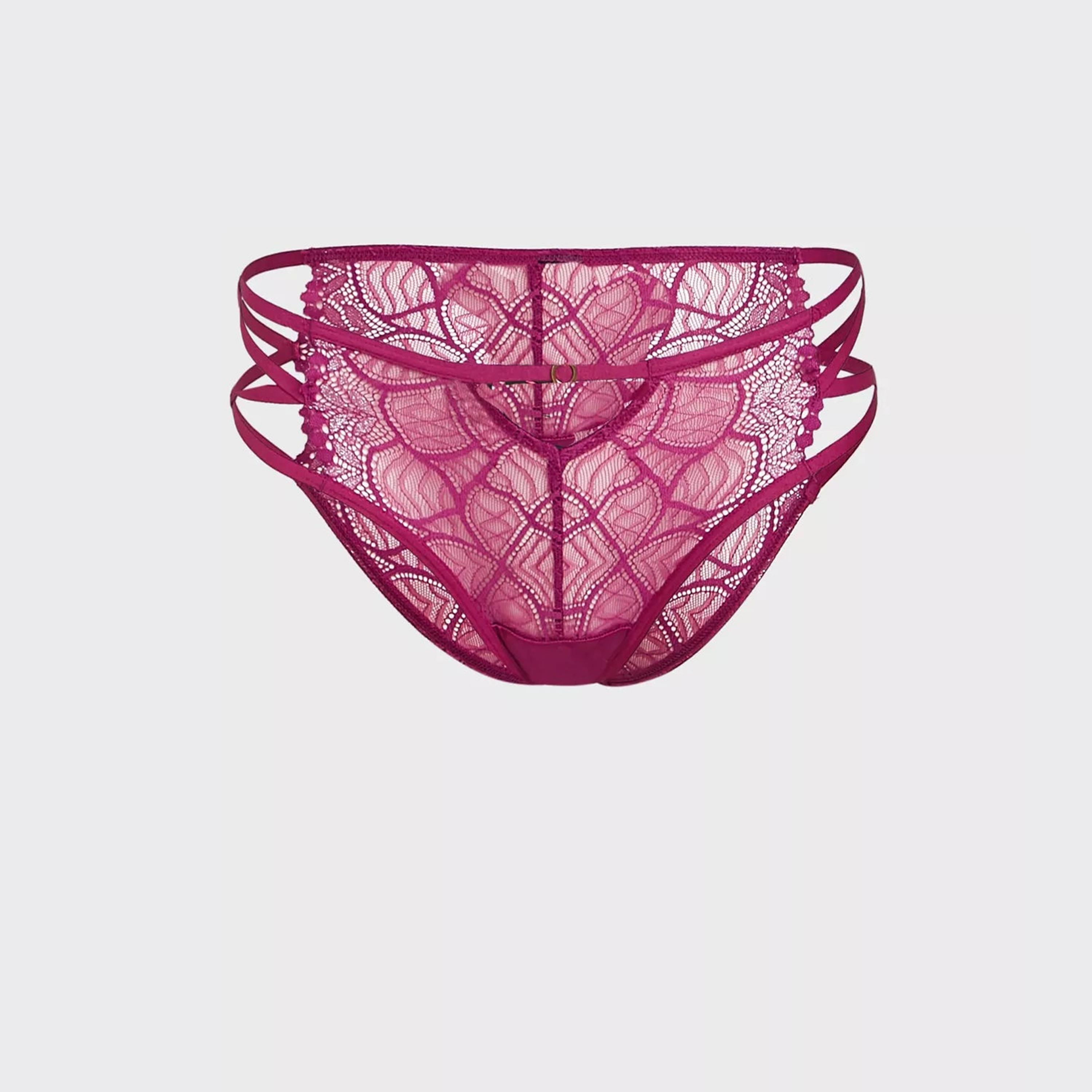 La Senza Medium Coverage Magenta Women's Bikini Briefs-women-clothing-lingerie-panties-image-1