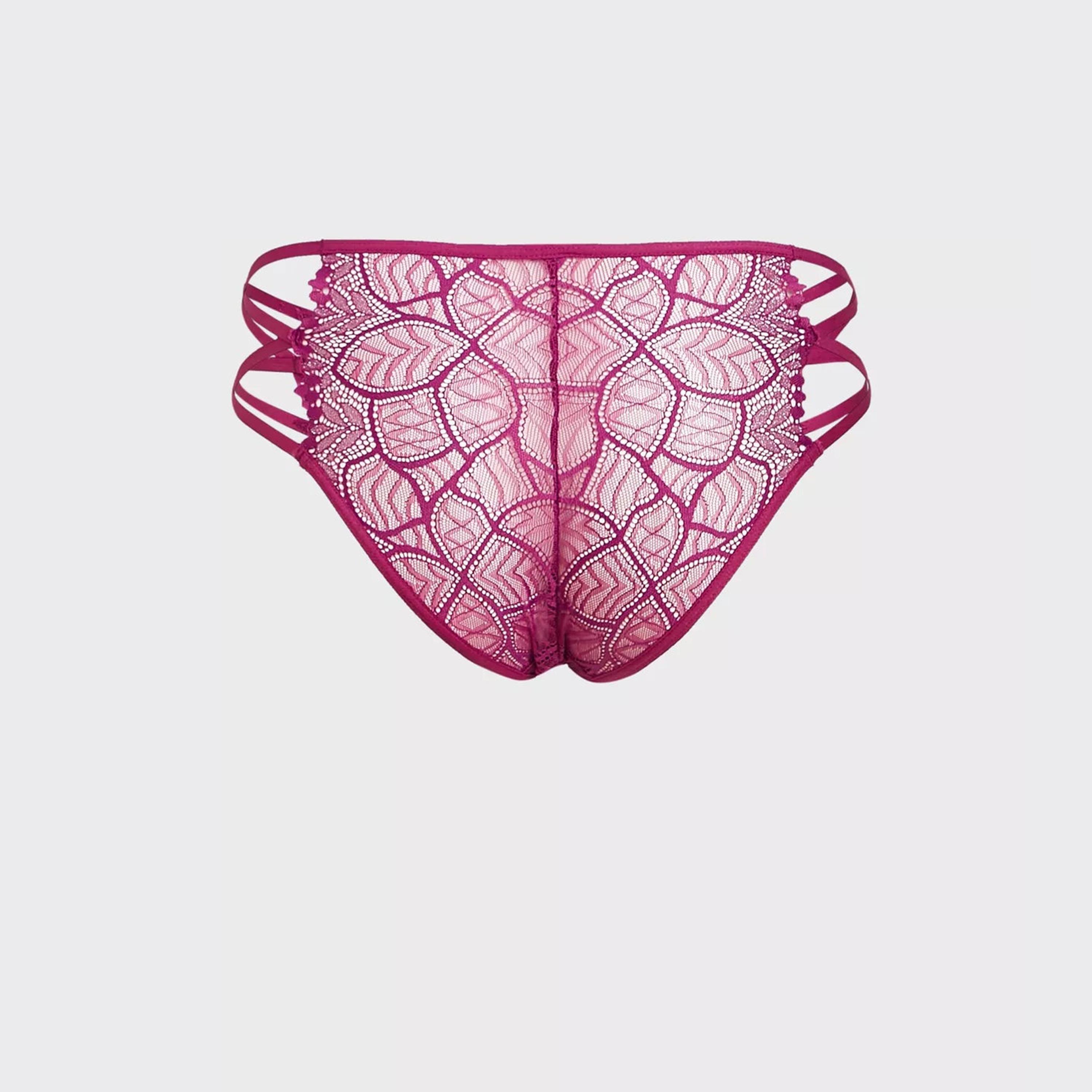 La Senza Medium Coverage Magenta Women's Bikini Briefs-women-clothing-lingerie-panties-image-2