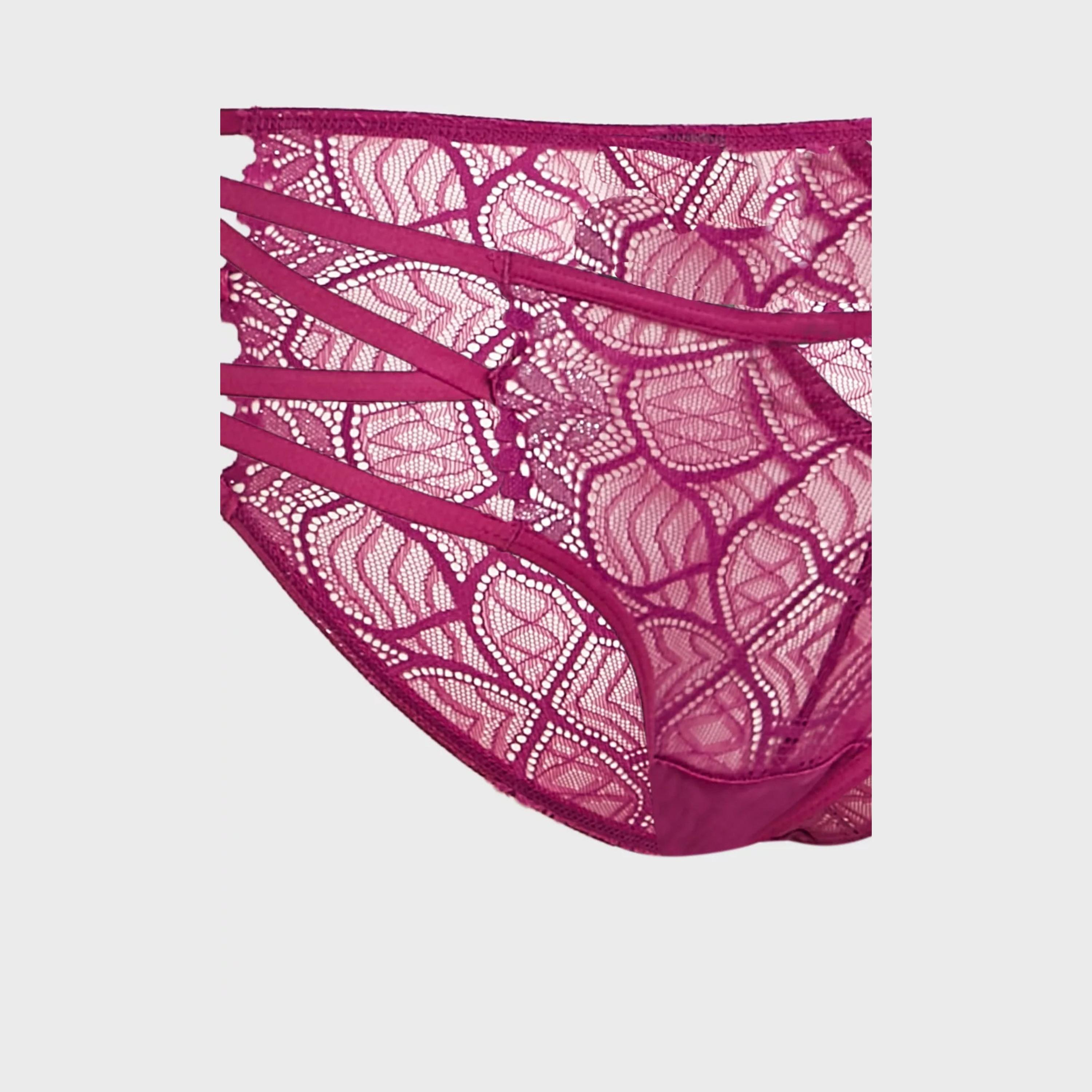 La Senza Medium Coverage Magenta Women's Bikini Briefs-women-clothing-lingerie-panties-image-3