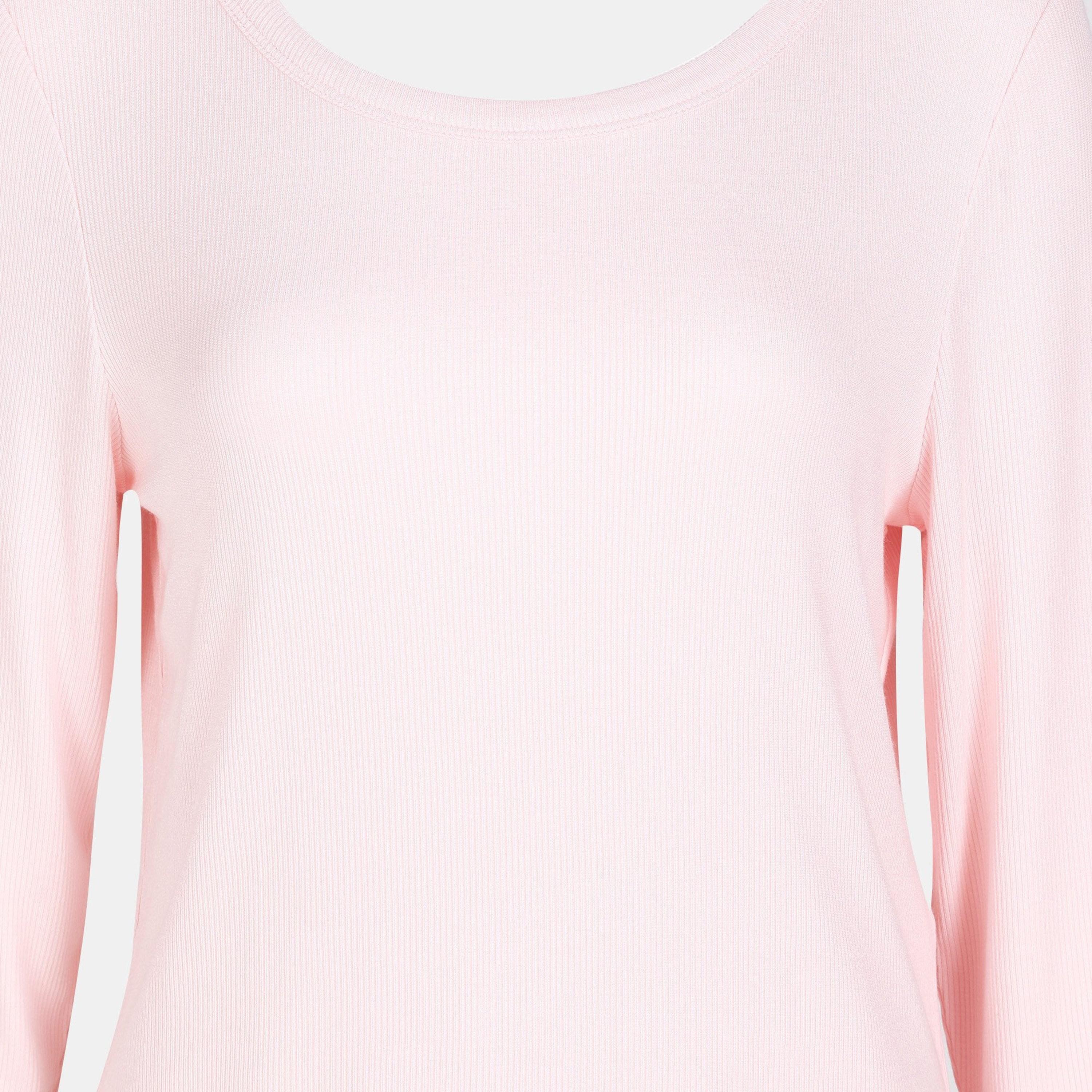 Isla & Evie Regular Fit Ribbed Round Neck Long Sleeves Women's T-Shirt-women-clothing-nightwear-pyjamas-tops-image-3