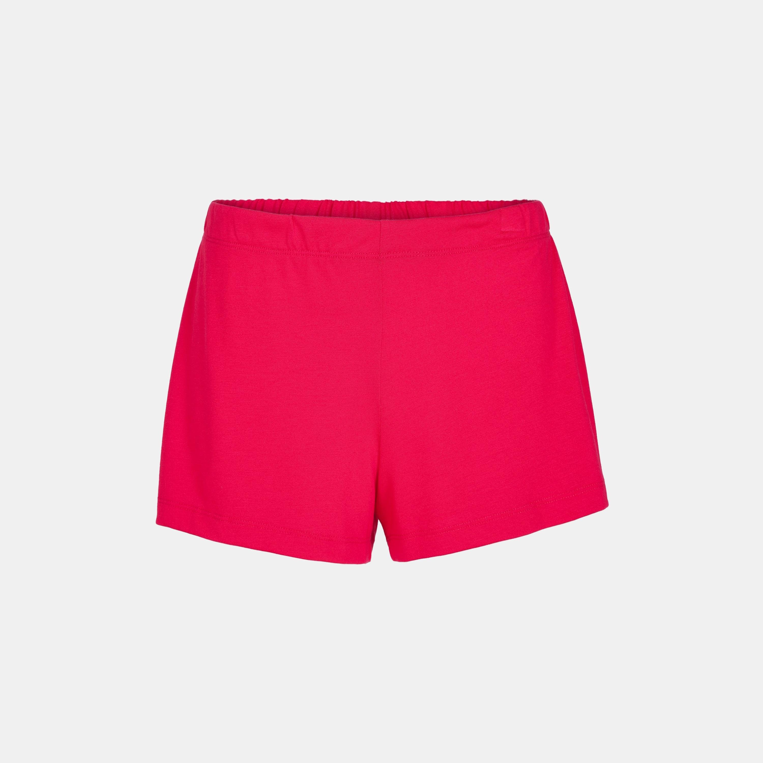 Isla & Evie Plain Mid-Rise Elasticated Waistband Women Lounge Shorts-women-clothing-nightwear-pyjamas-bottoms-image-1