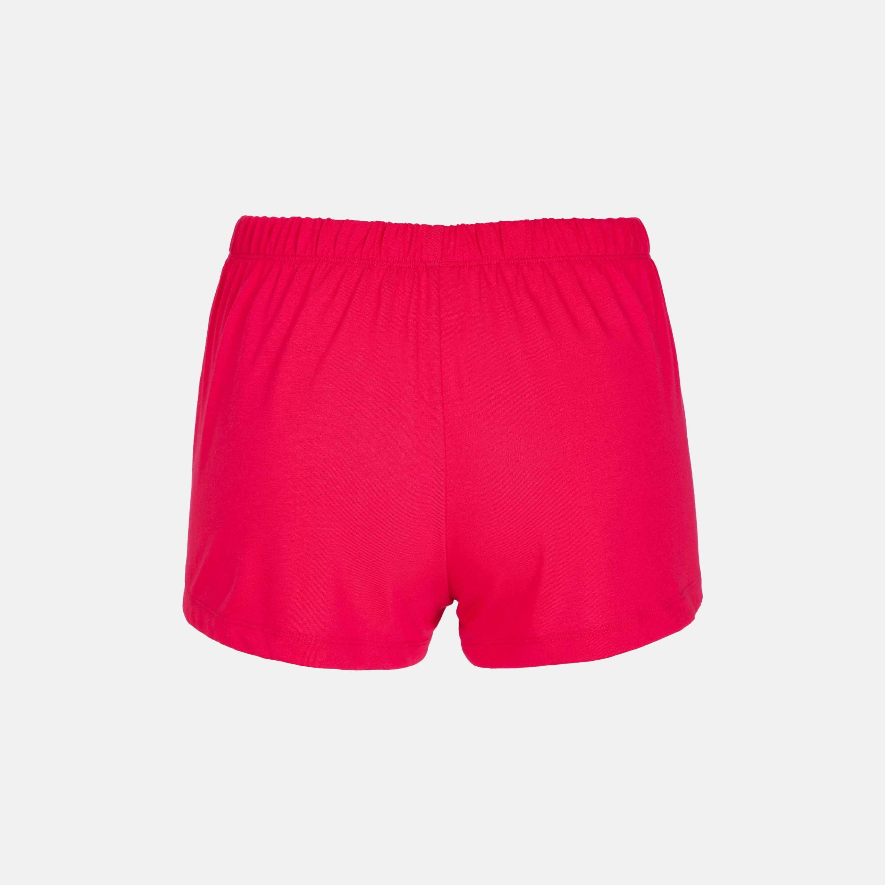 Isla & Evie Plain Mid-Rise Elasticated Waistband Women Lounge Shorts-women-clothing-nightwear-pyjamas-bottoms-image-2