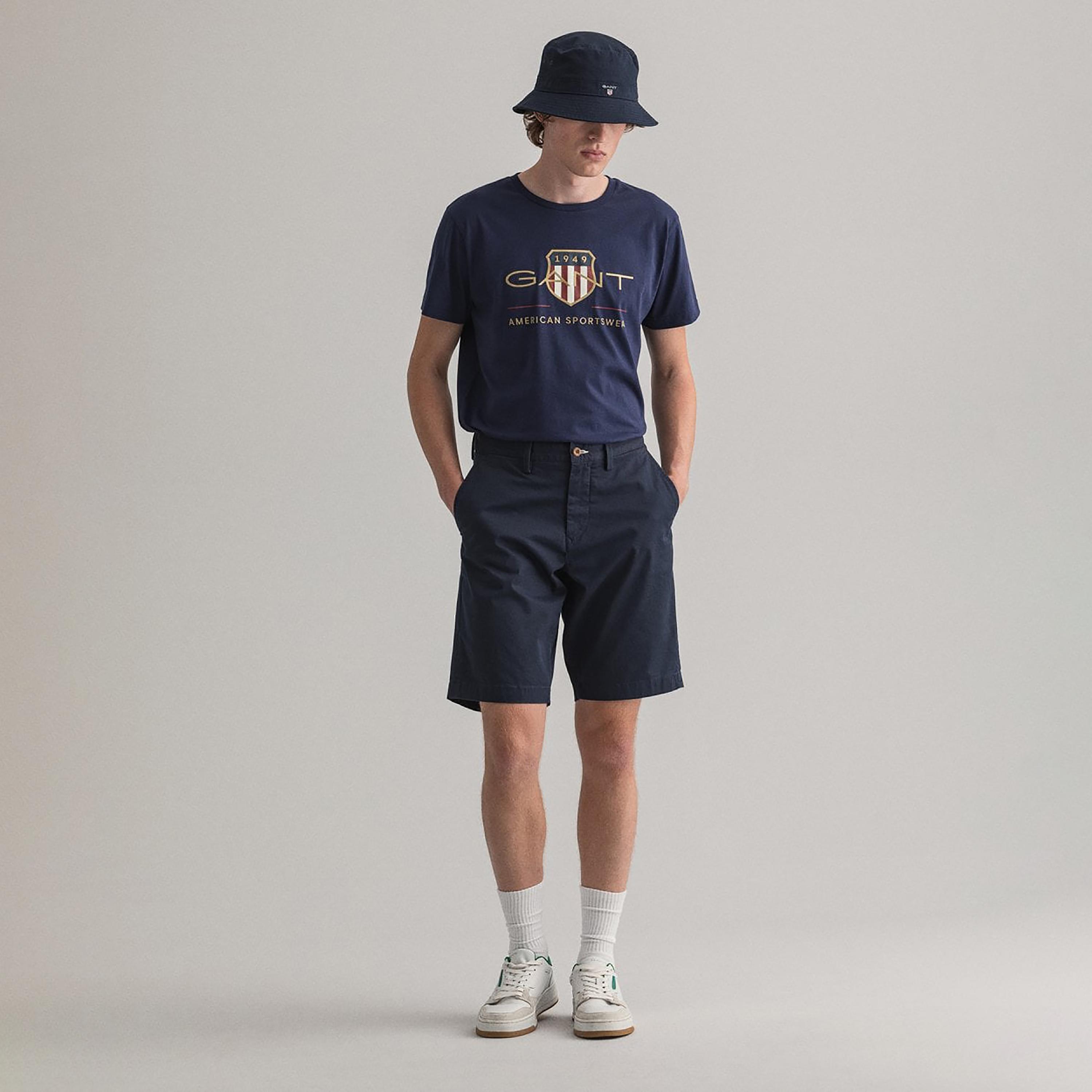 Gant Plain Mid-Rise Button Closure Shorts-men-clothing-bottoms-shorts-image-3