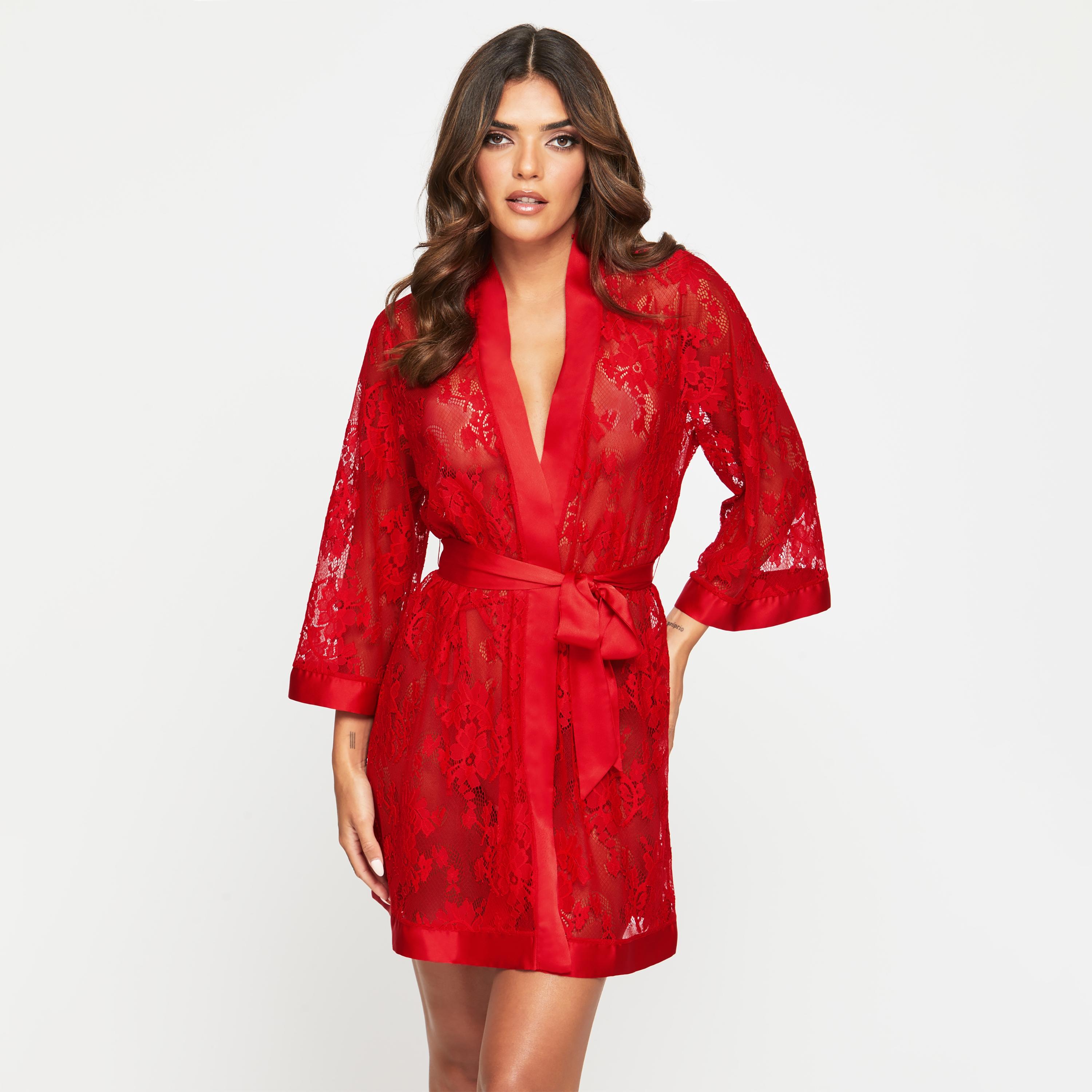 رداء نسائي من الدانتيل إنلايتنينج من آن سامرز-women-clothing-nightwear-robes-image-3