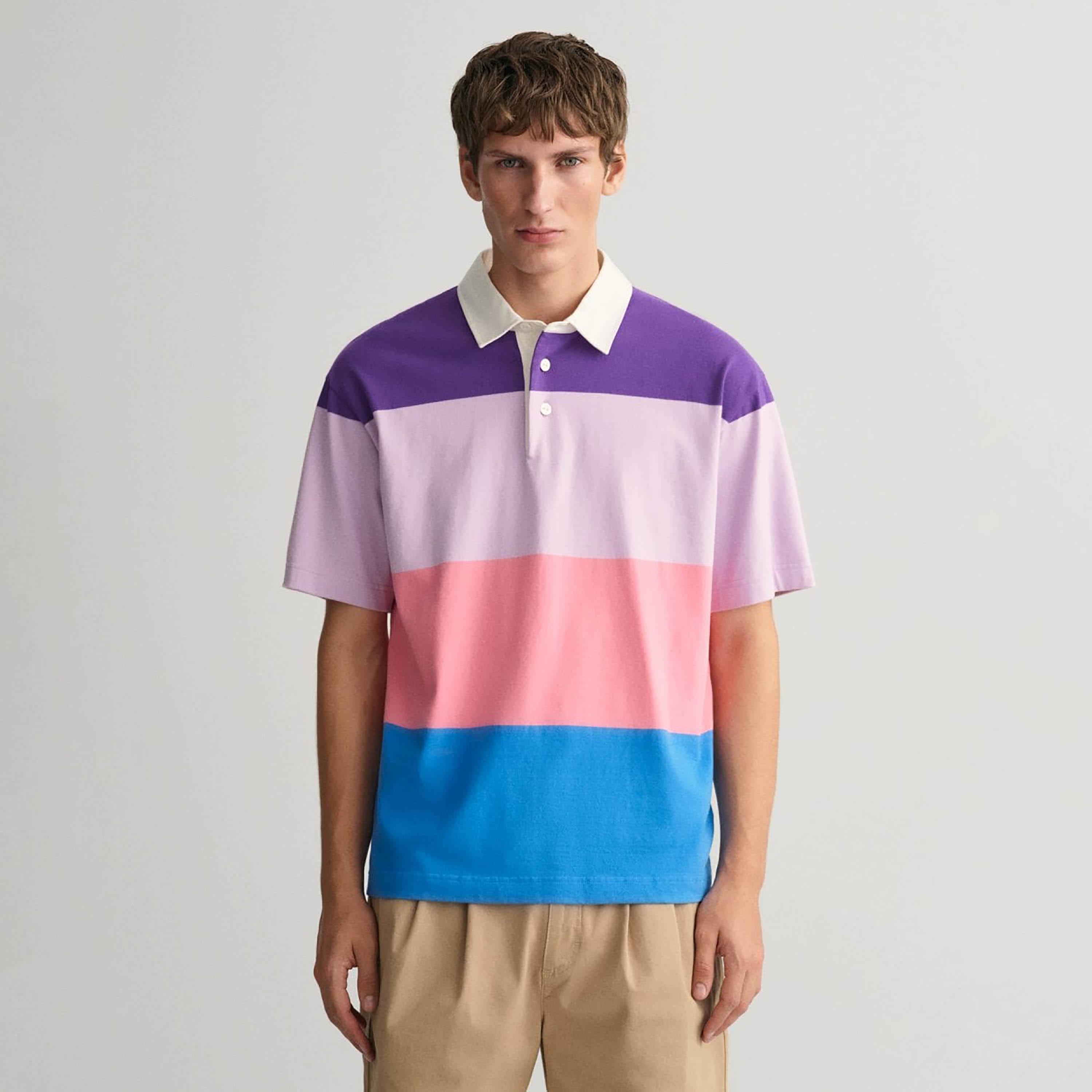 Gant Striped Collared Short Sleeves Men's Polo T-Shirt-men-clothing-tshirtsandpolos-tshirts-image-1