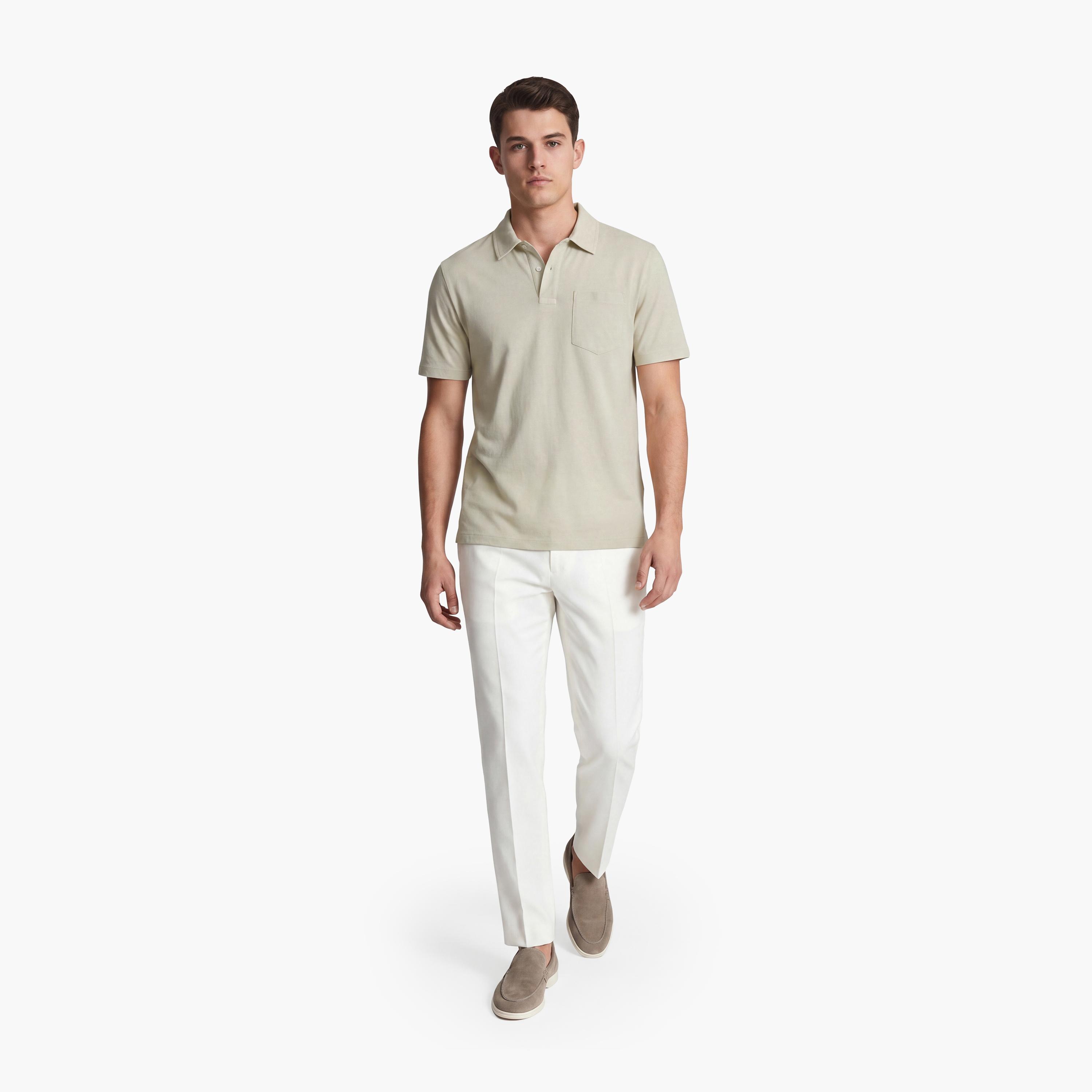 قميص بولو رجالي سادة بأكمام قصيرة من غانت-men-clothing-tshirtsandpolos-polos-image-2