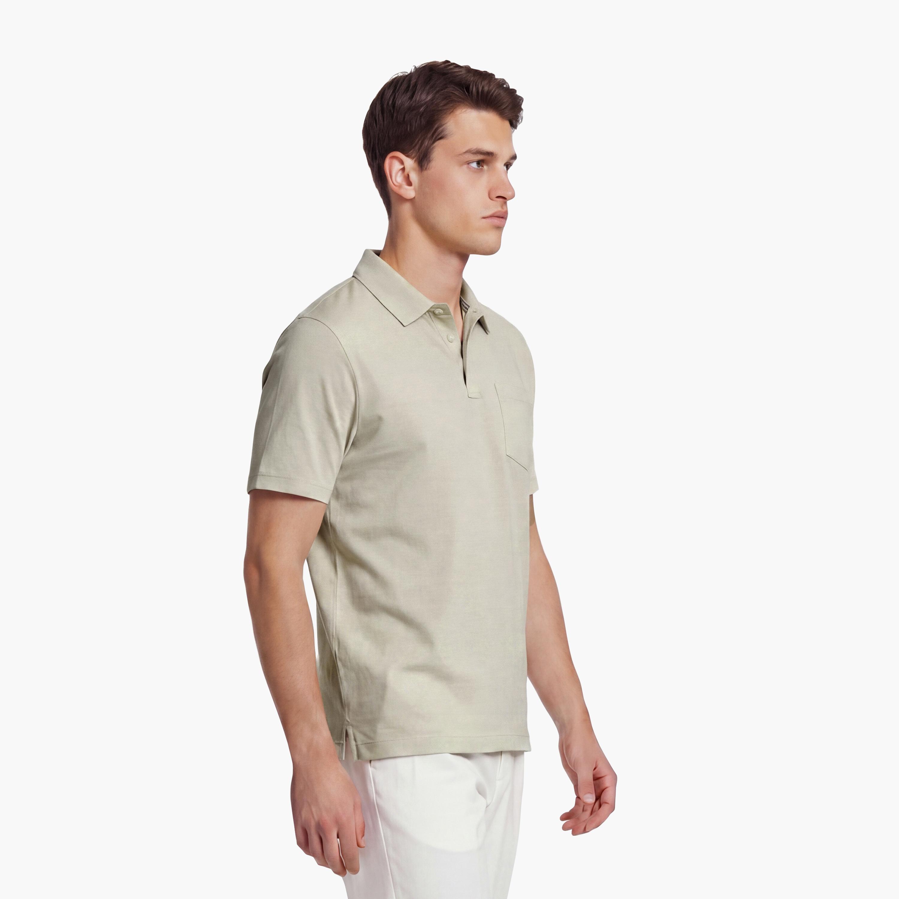 قميص بولو رجالي سادة بأكمام قصيرة من غانت-men-clothing-tshirtsandpolos-polos-image-5