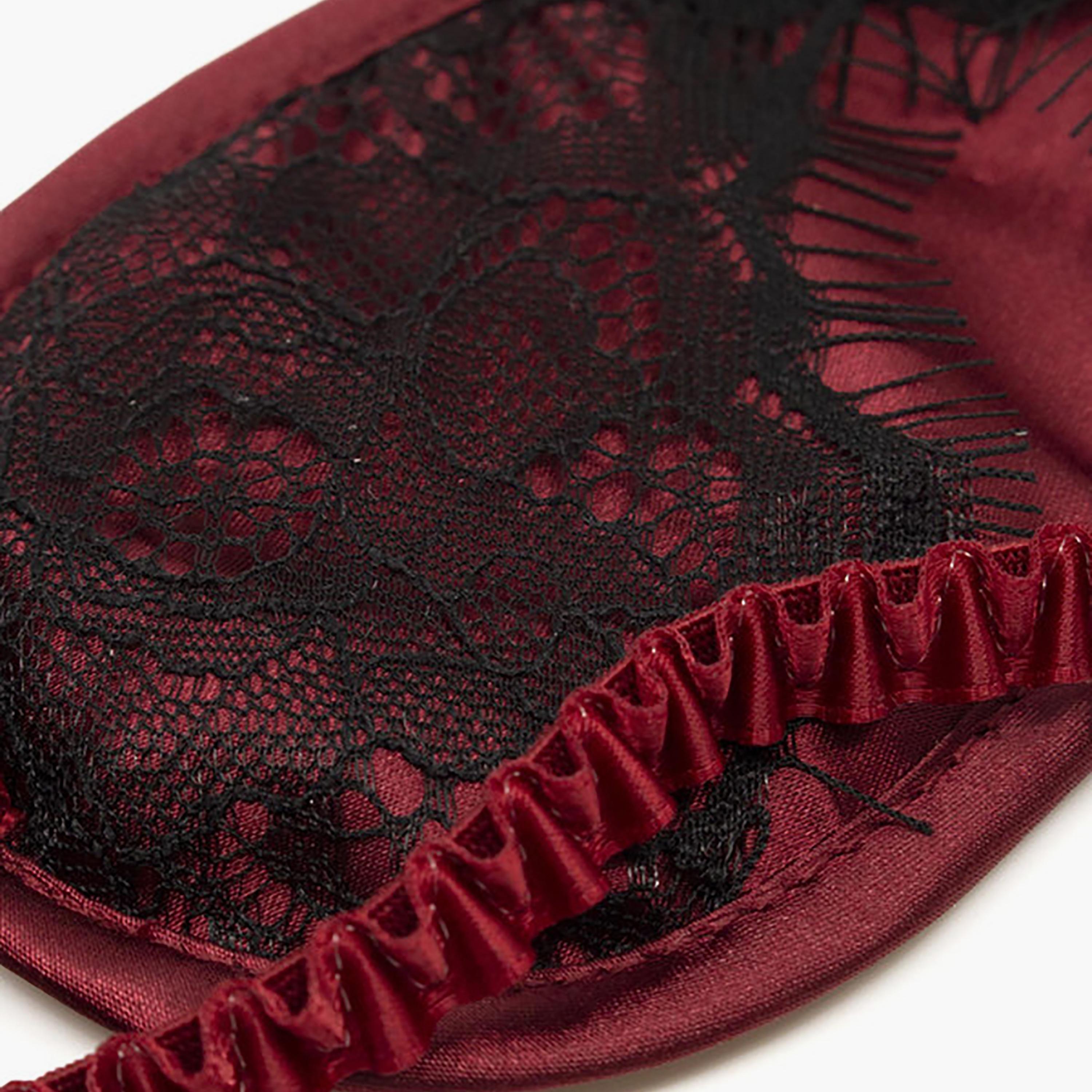 Ann Summers Red Satin and Lace Women's Eye Mask-women-clothing-lingerie-lingerieaccessories-image-3
