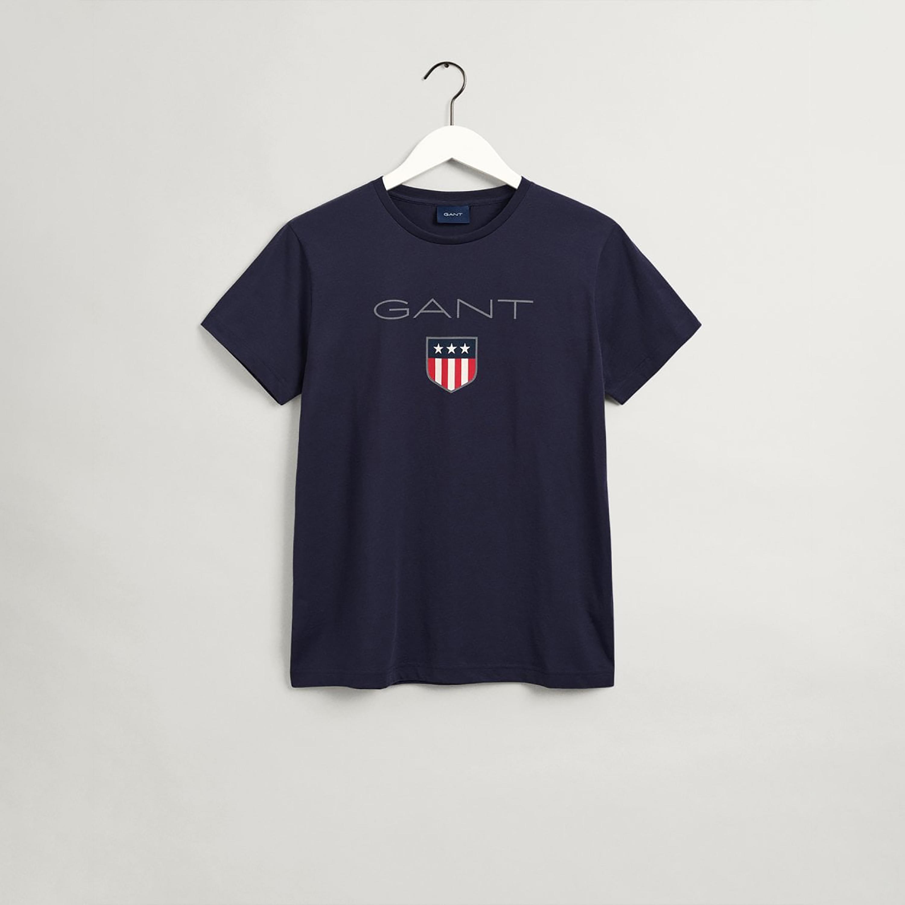 تي-شيرت من جانت لوجو طباعة طاقم الرقبة بأكمام قصيرة ورقبة دائرية-men-clothing-tshirtsandpolos-tshirts-image-1