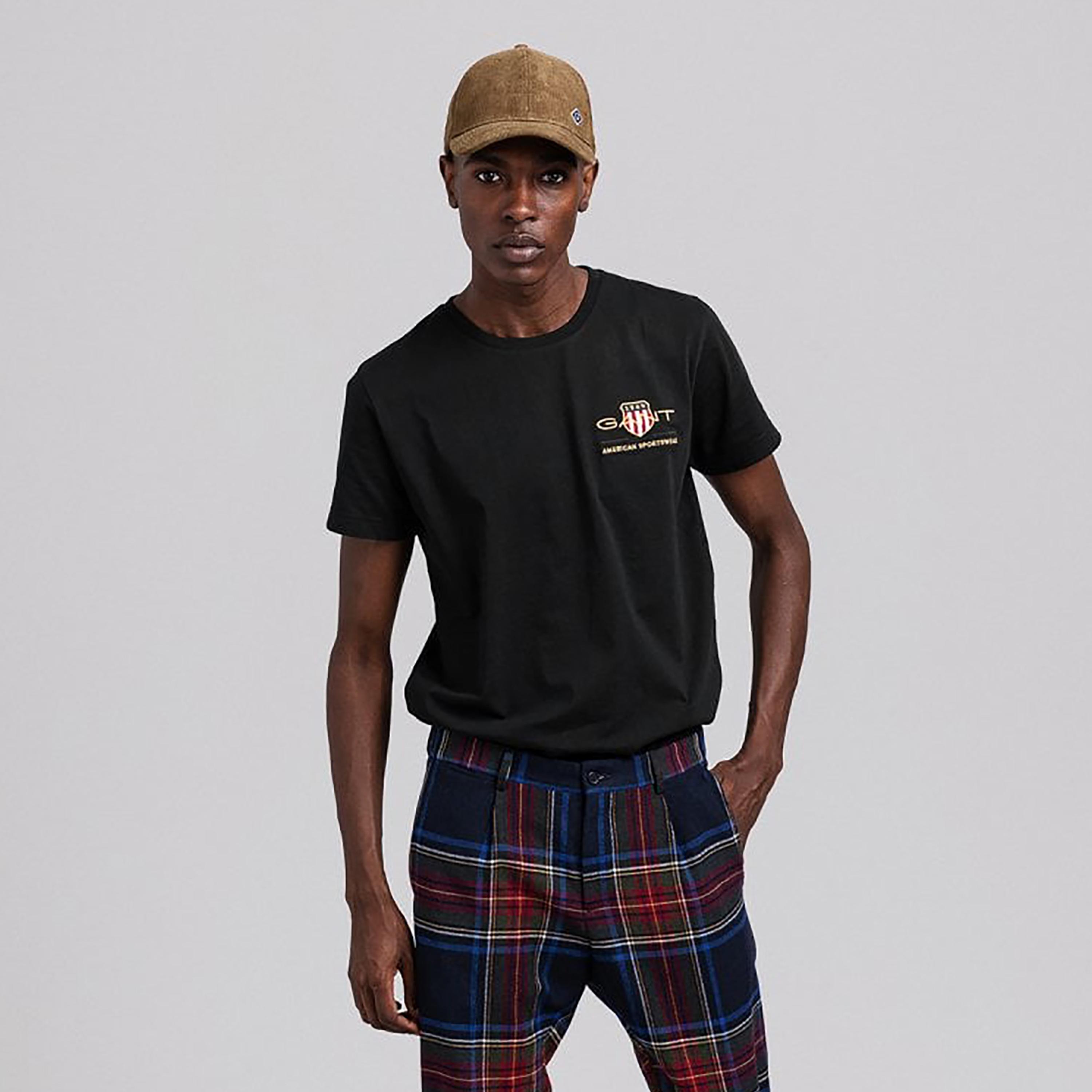 Gant Embroidered Logo Crew Neck Short Sleeves T-Shirt-men-clothing-tshirtsandpolos-tshirts-image-1