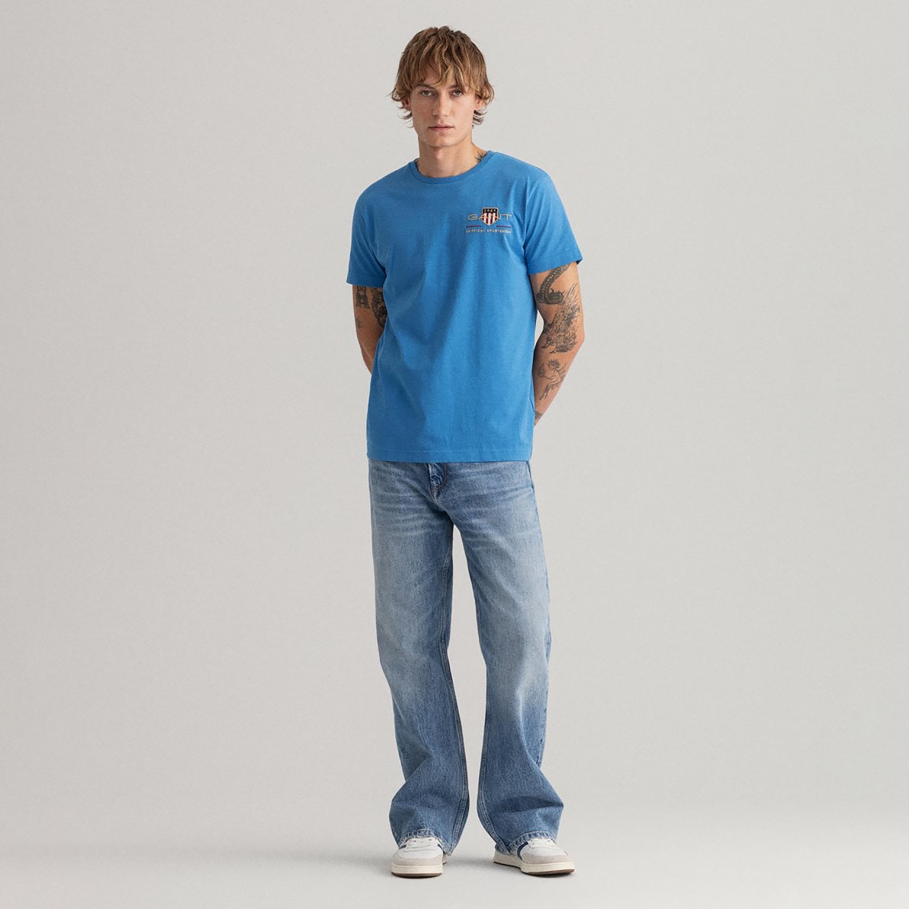 Gant Embroidered Logo Crew Neck Short Sleeves T-Shirt-men-clothing-tshirtsandpolos-tshirts-image-2