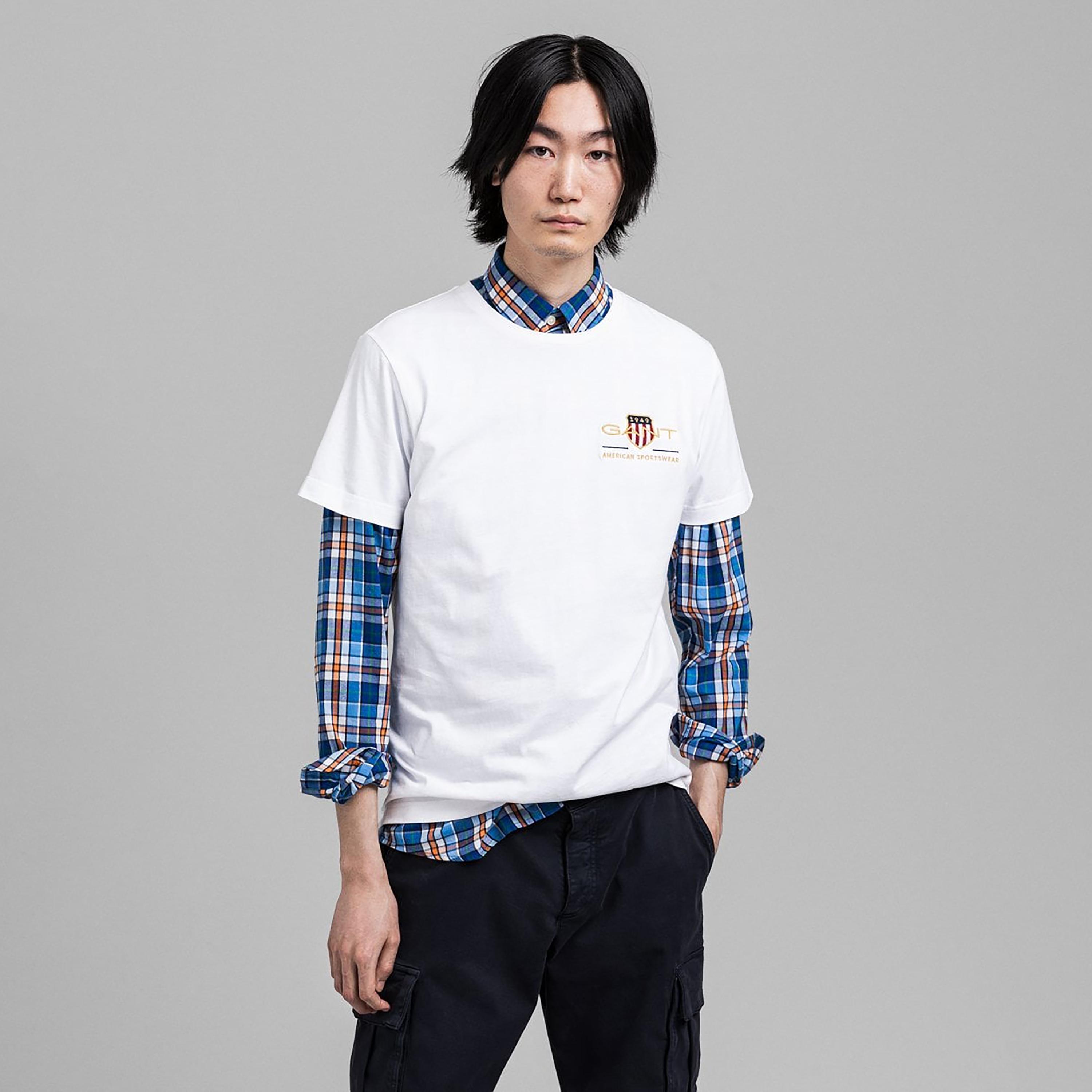 Gant Embroidered Logo Crew Neck Short Sleeves T-Shirt-men-clothing-tshirtsandpolos-tshirts-image-3