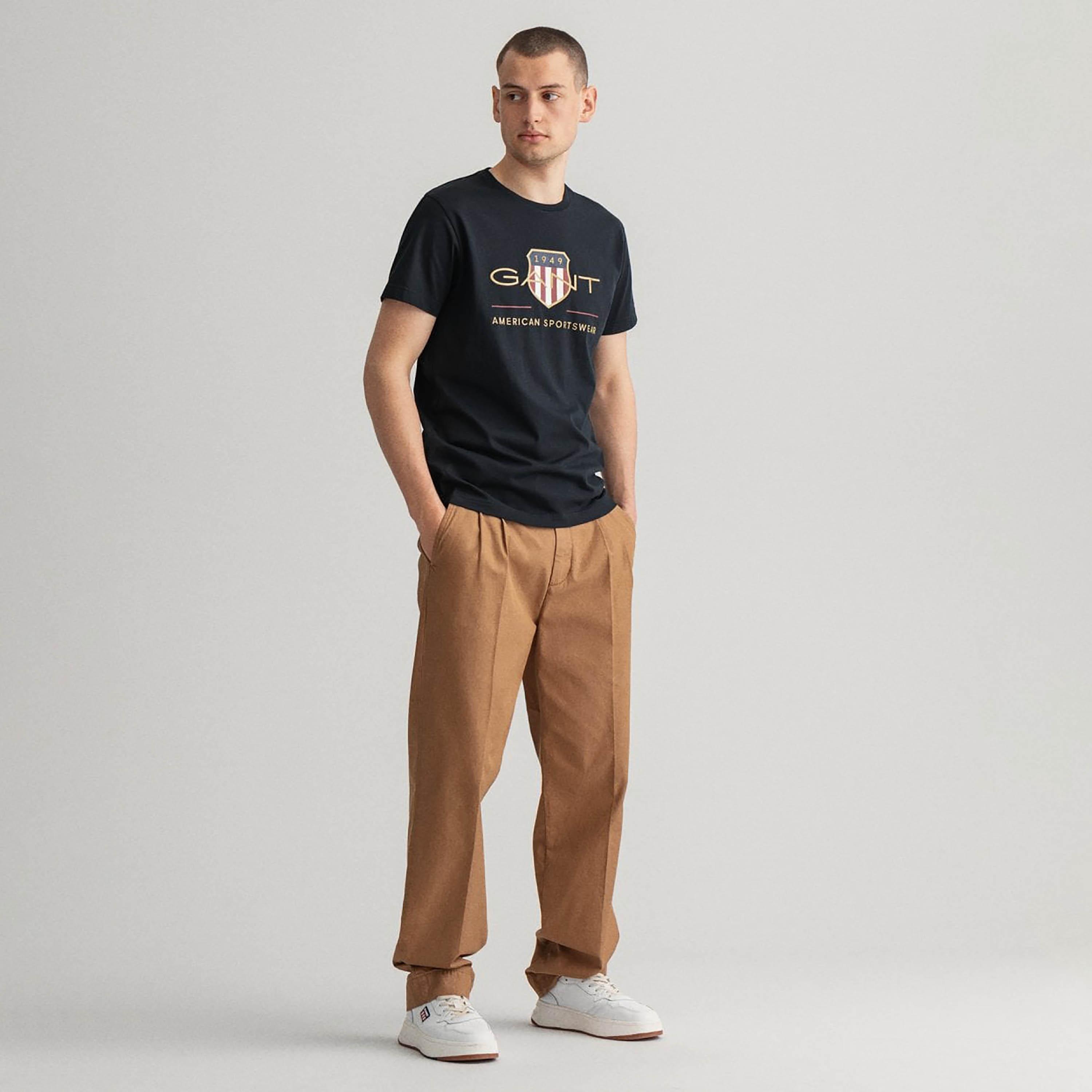 Gant Shield Logo Round Neck Short Sleeves Men's T-Shirt-men-clothing-tshirtsandpolos-tshirts-image-2