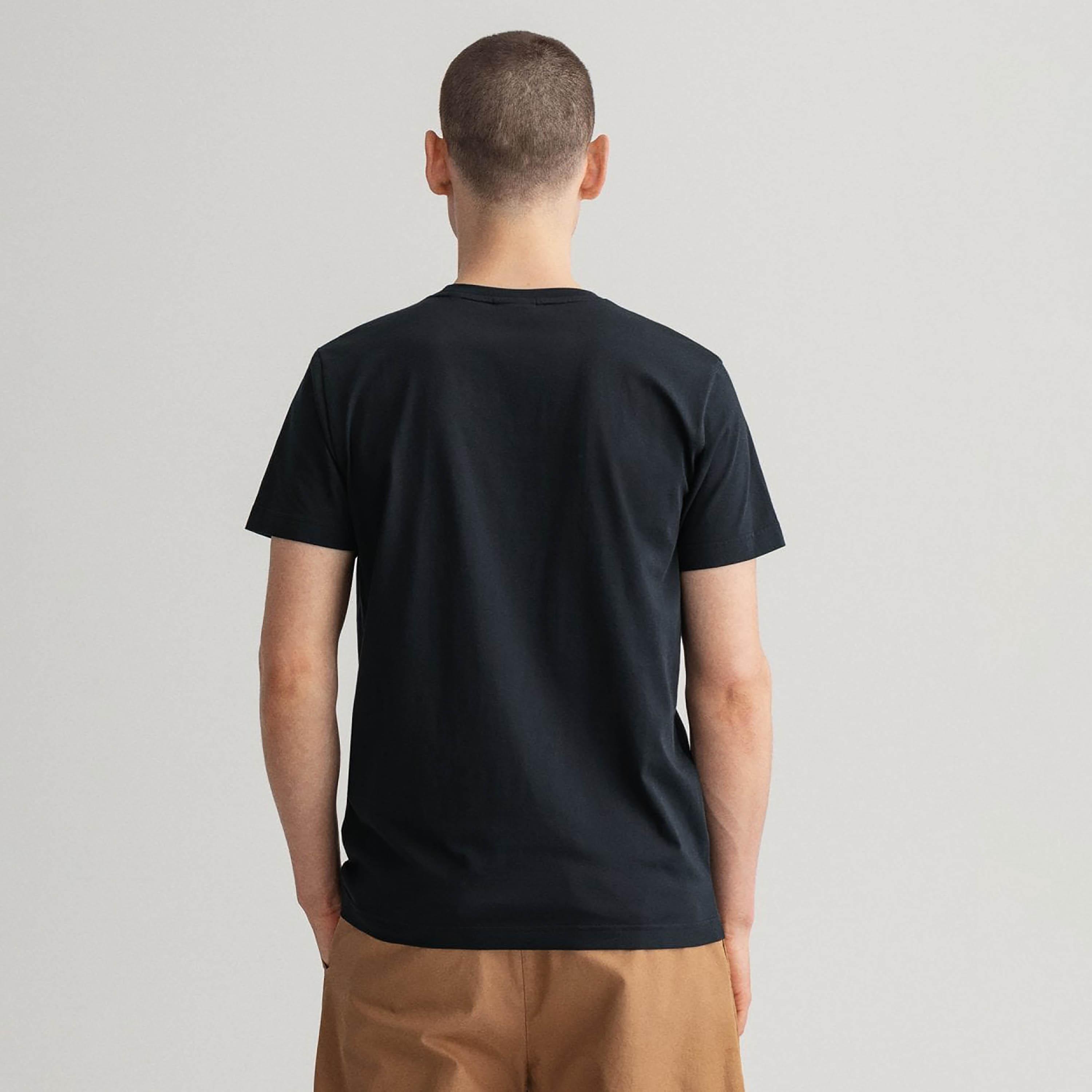 Gant Shield Logo Round Neck Short Sleeves Men's T-Shirt-men-clothing-tshirtsandpolos-tshirts-image-4