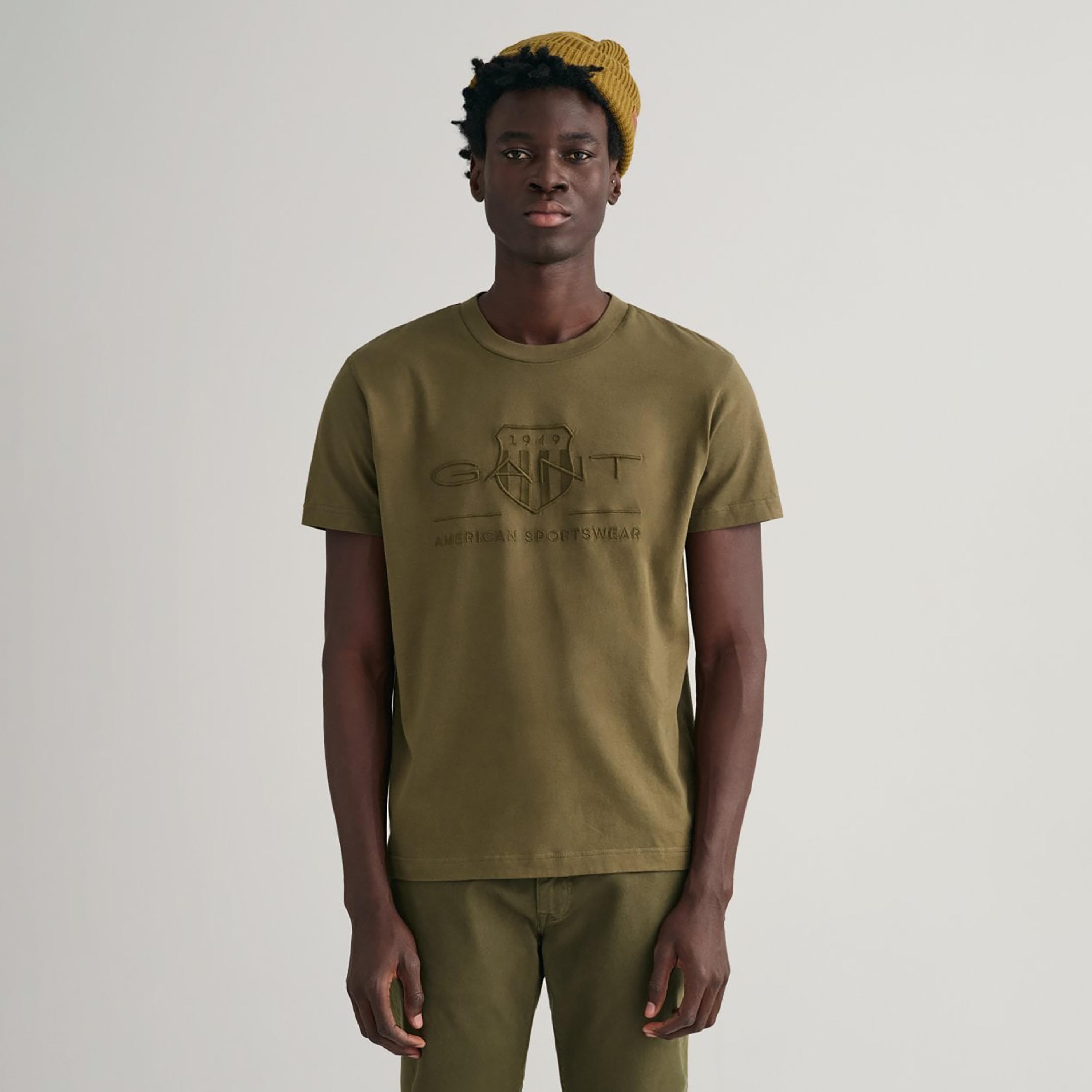 Gant Embroidered Crew Neck Short Sleeves T-Shirt-men-clothing-tshirtsandpolos-tshirts-image-1