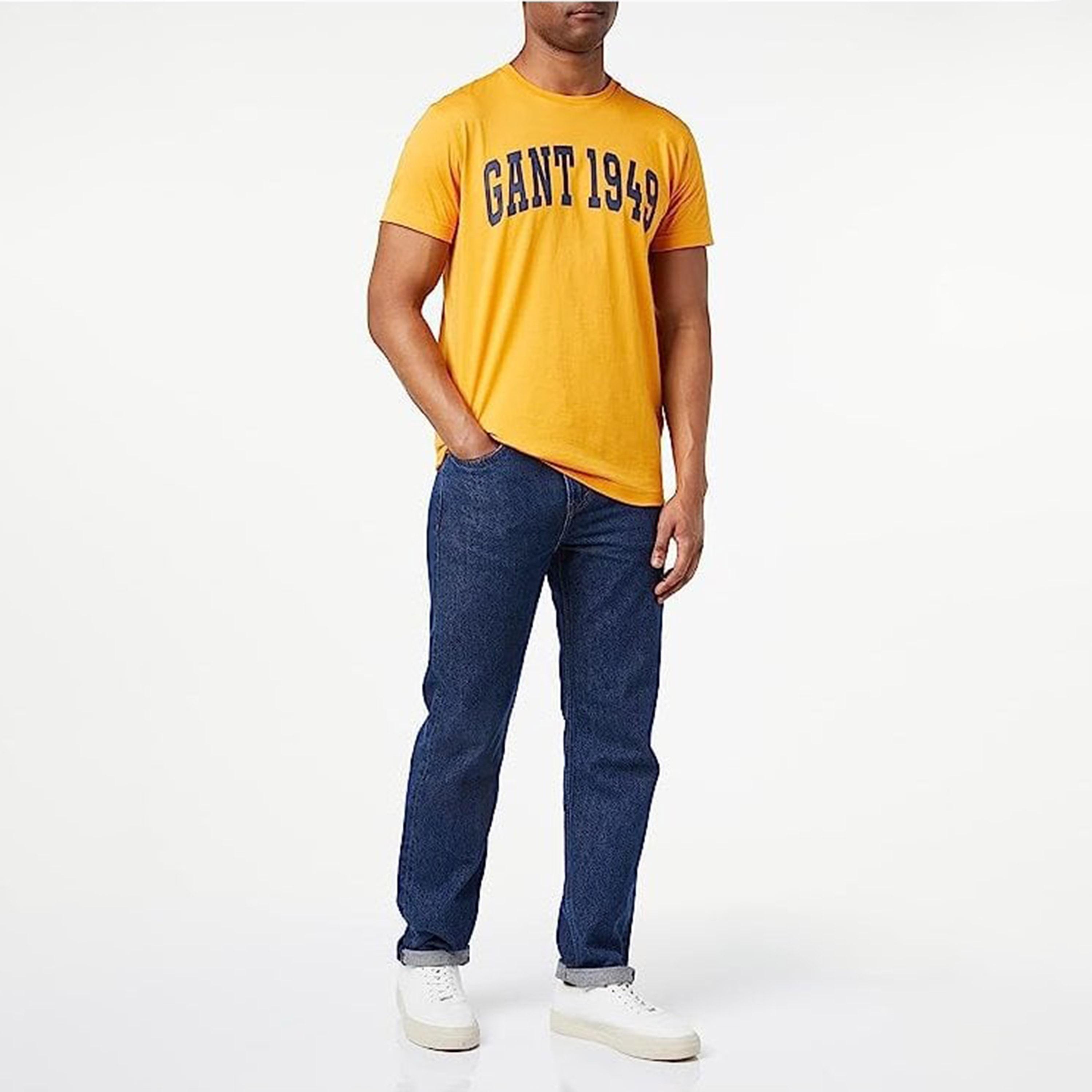 تي-شيرت من جانت لوجو طباعة طاقم الرقبة بأكمام قصيرة ورقبة دائرية-men-clothing-tshirtsandpolos-tshirts-image-2
