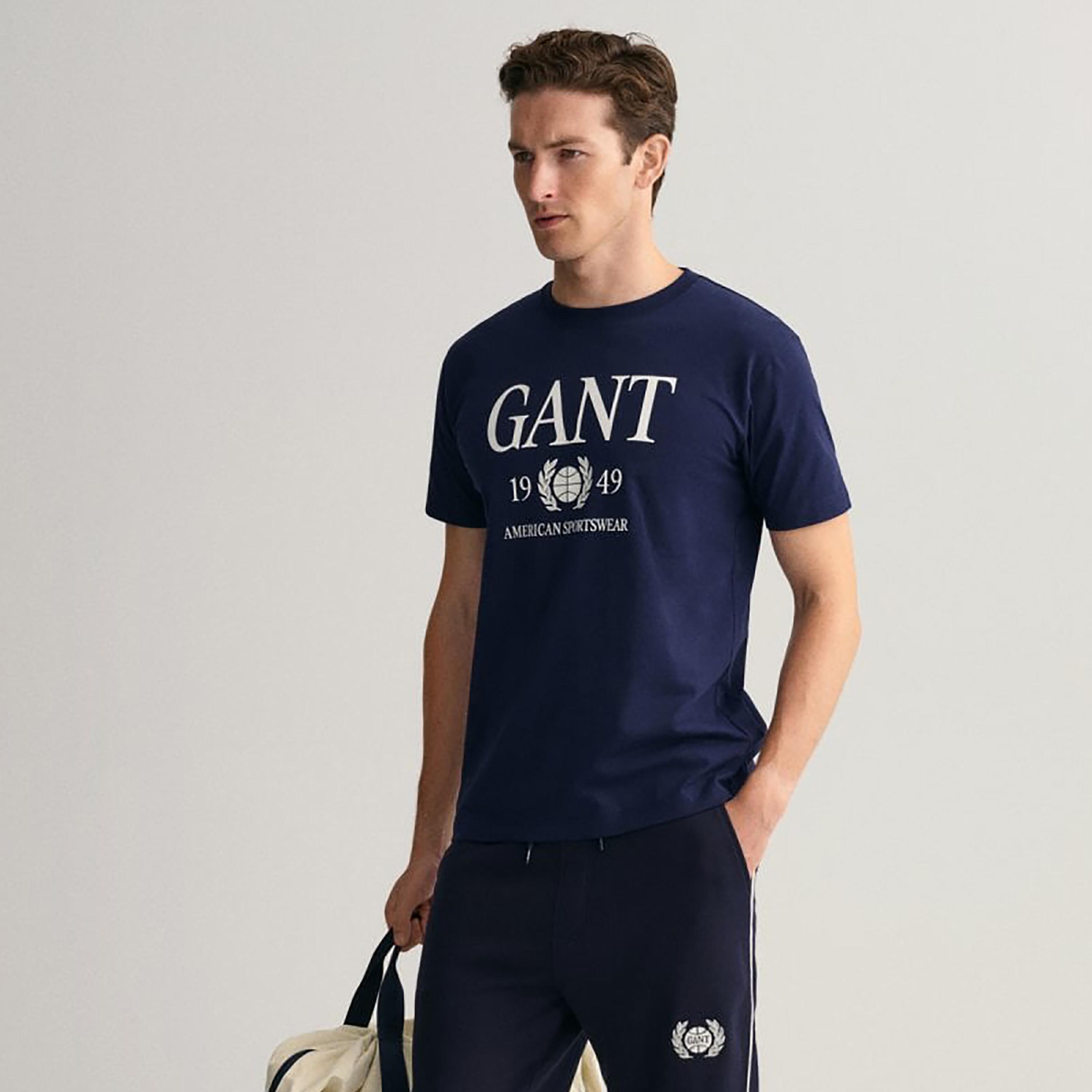 Gant Logo Print Crew Neck Short Sleeves T-Shirt-men-clothing-tshirtsandpolos-tshirts-image-1