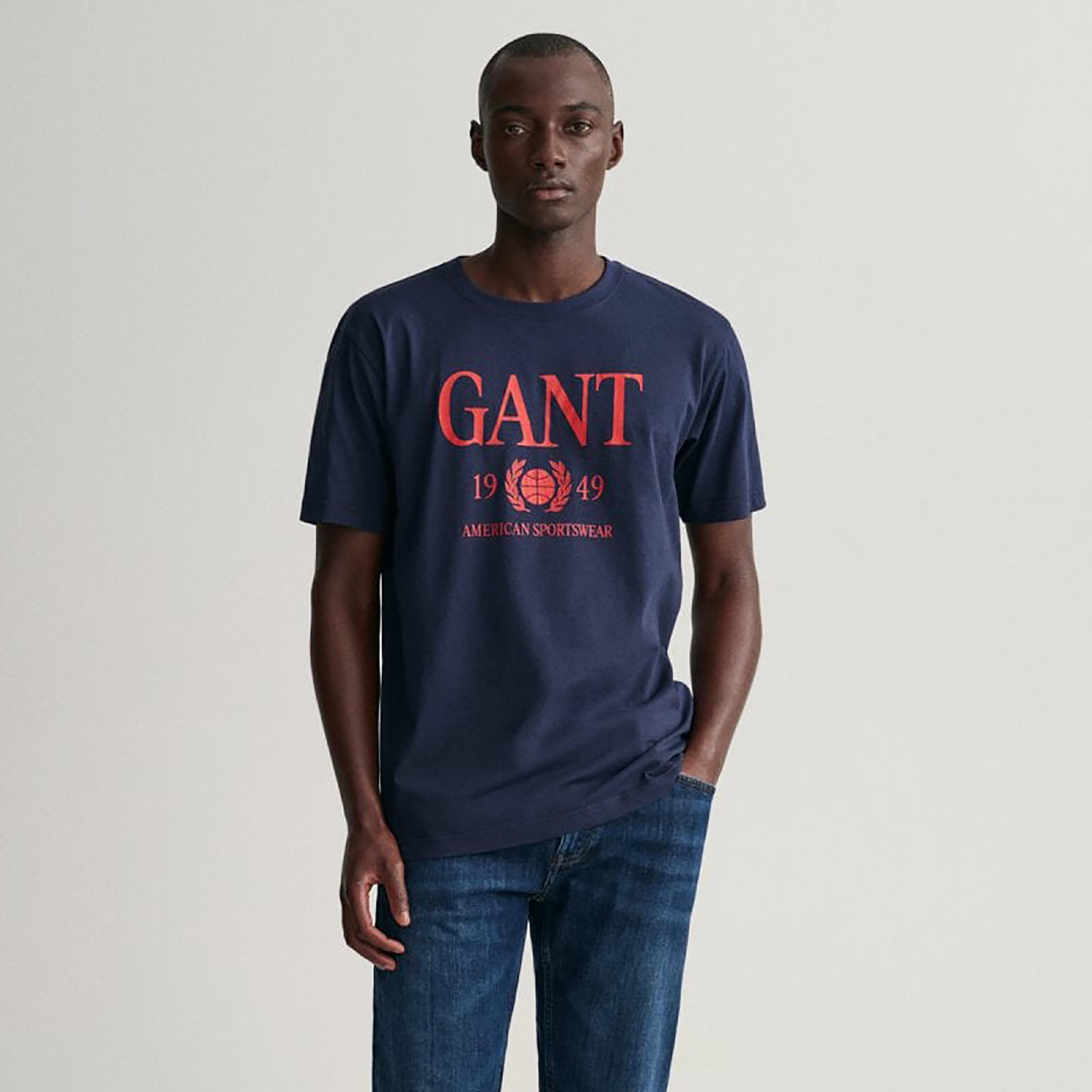 Gant Logo Print Crew Neck Short Sleeves T-Shirt-men-clothing-tshirtsandpolos-tshirts-image-1