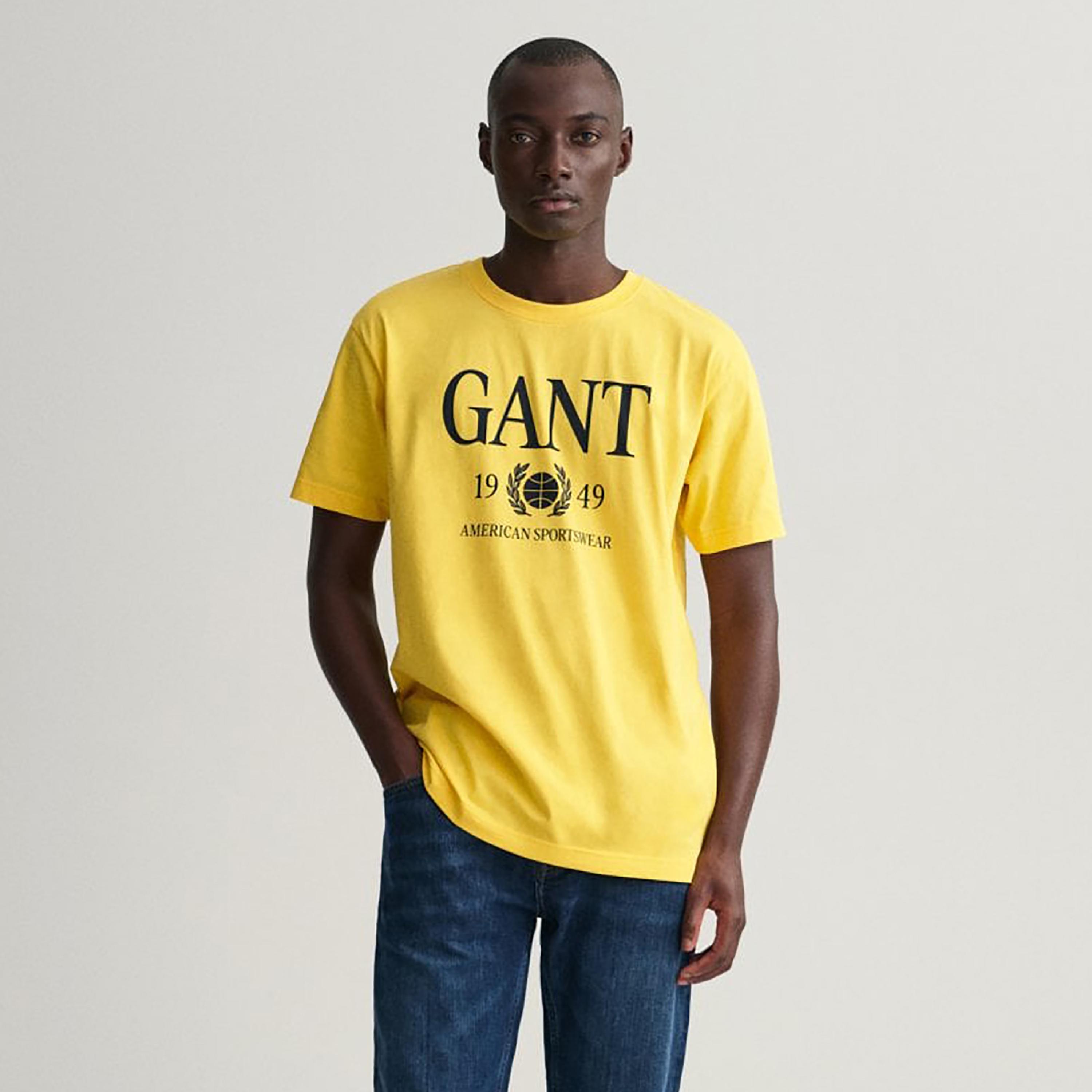 تي-شيرت من جانت لوجو طباعة طاقم الرقبة بأكمام قصيرة ورقبة دائرية-men-clothing-tshirtsandpolos-tshirts-image-1