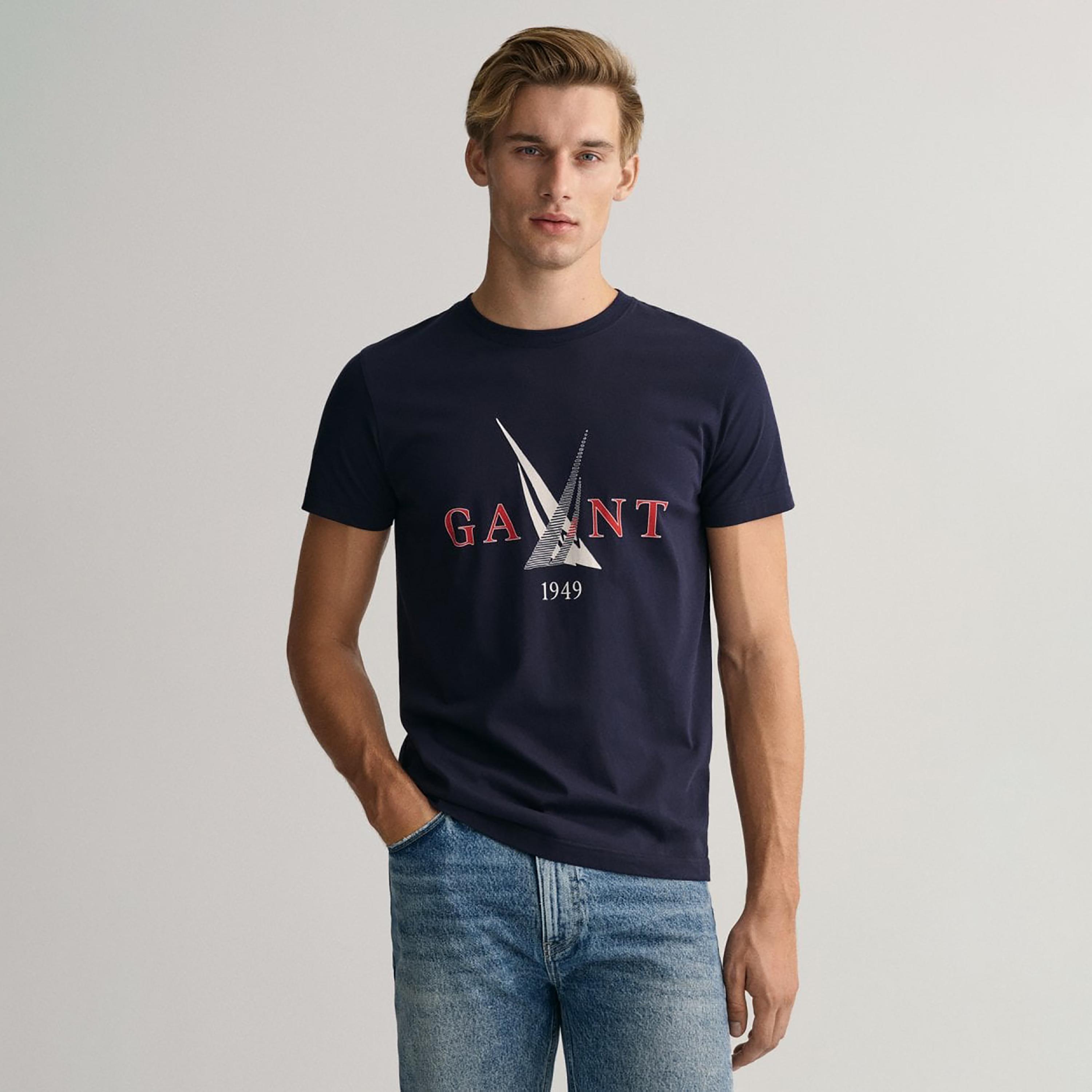 Gant Graphic Crew Neck Short Sleeves T-Shirt-men-clothing-tshirtsandpolos-tshirts-image-1