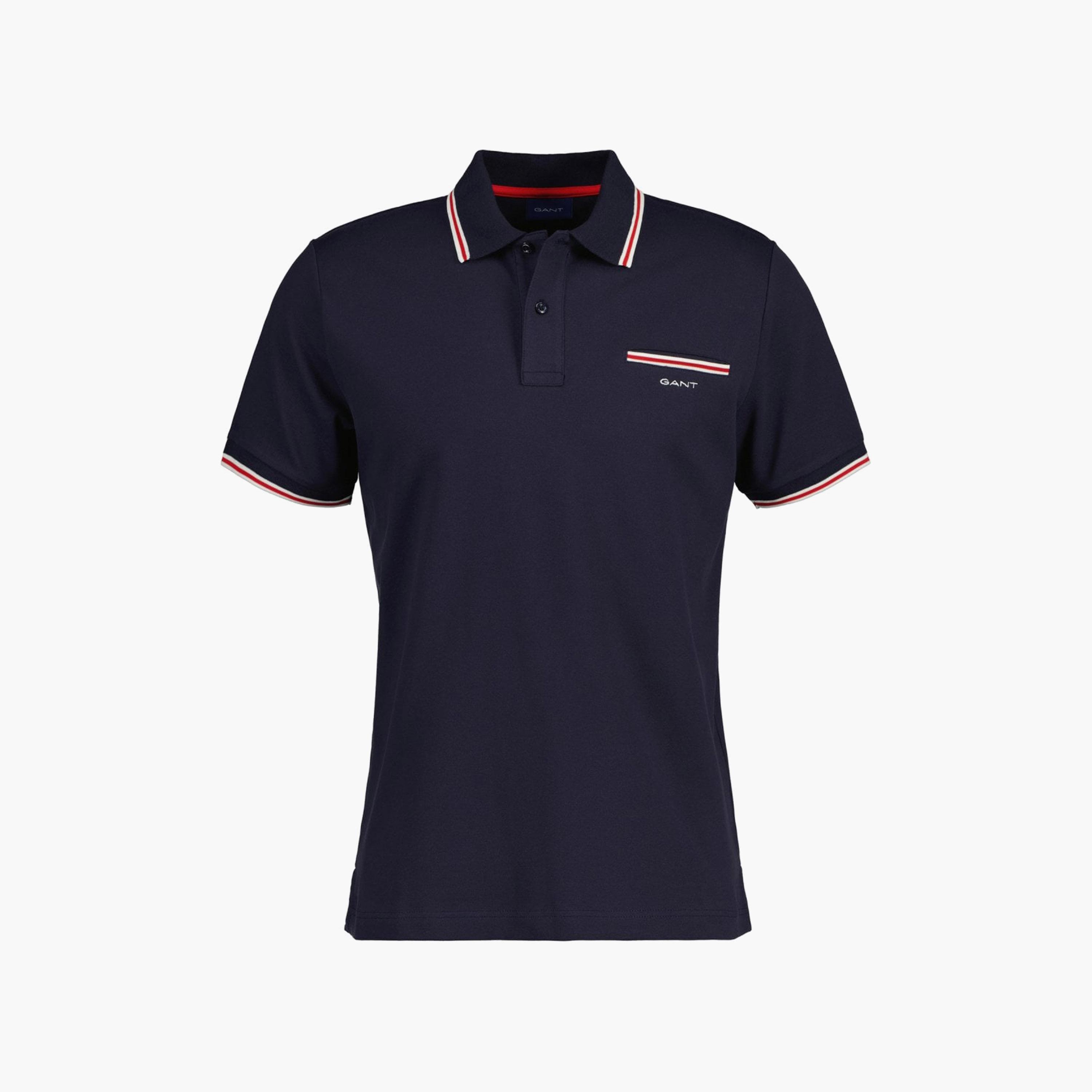 Gant Plain Collared Short Sleeves T-Shirt-men-clothing-tshirtsandpolos-polos-image-1