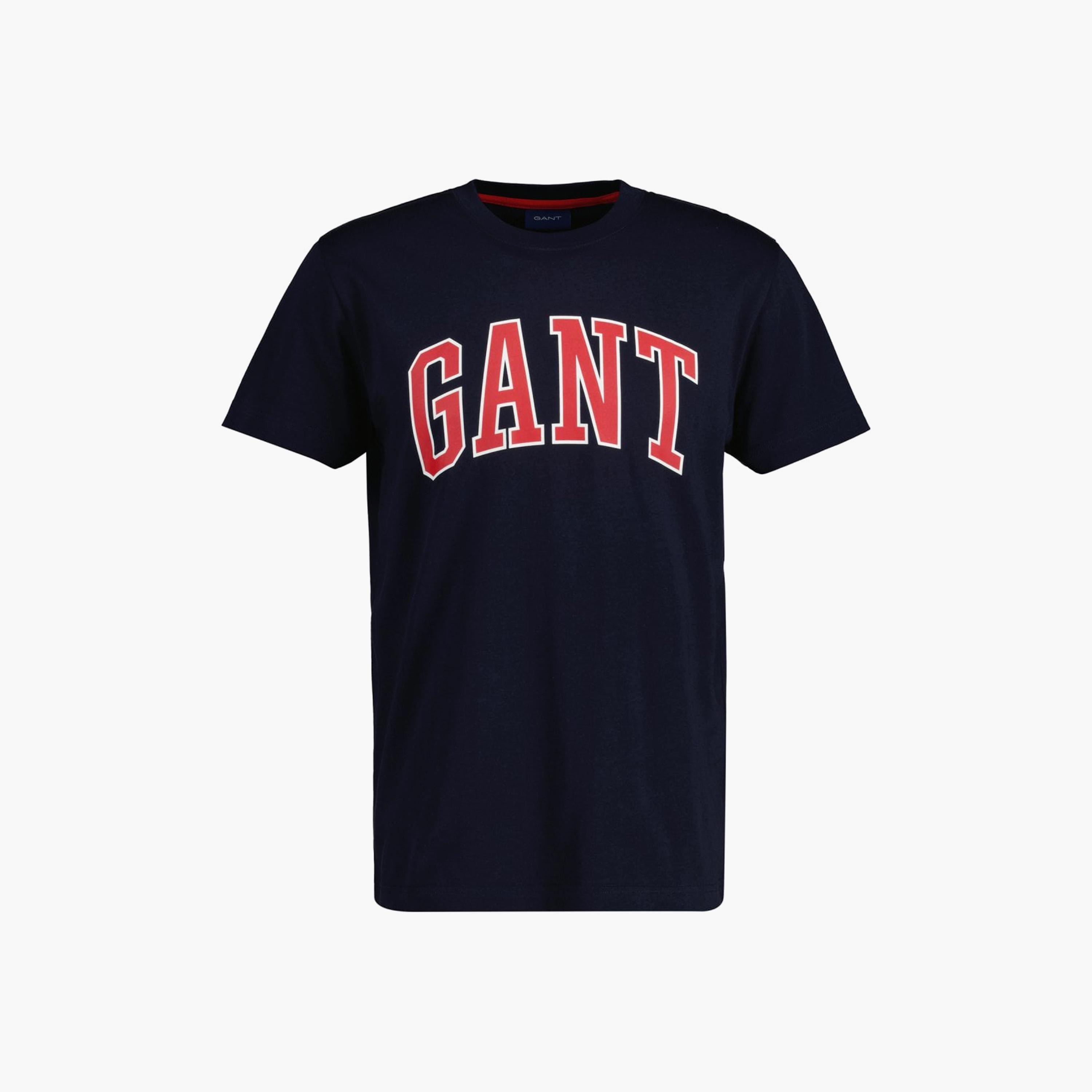 تي-شيرت من جانت لوجو طباعة طاقم الرقبة بأكمام قصيرة ورقبة دائرية-men-clothing-tshirtsandpolos-tshirts-image-1