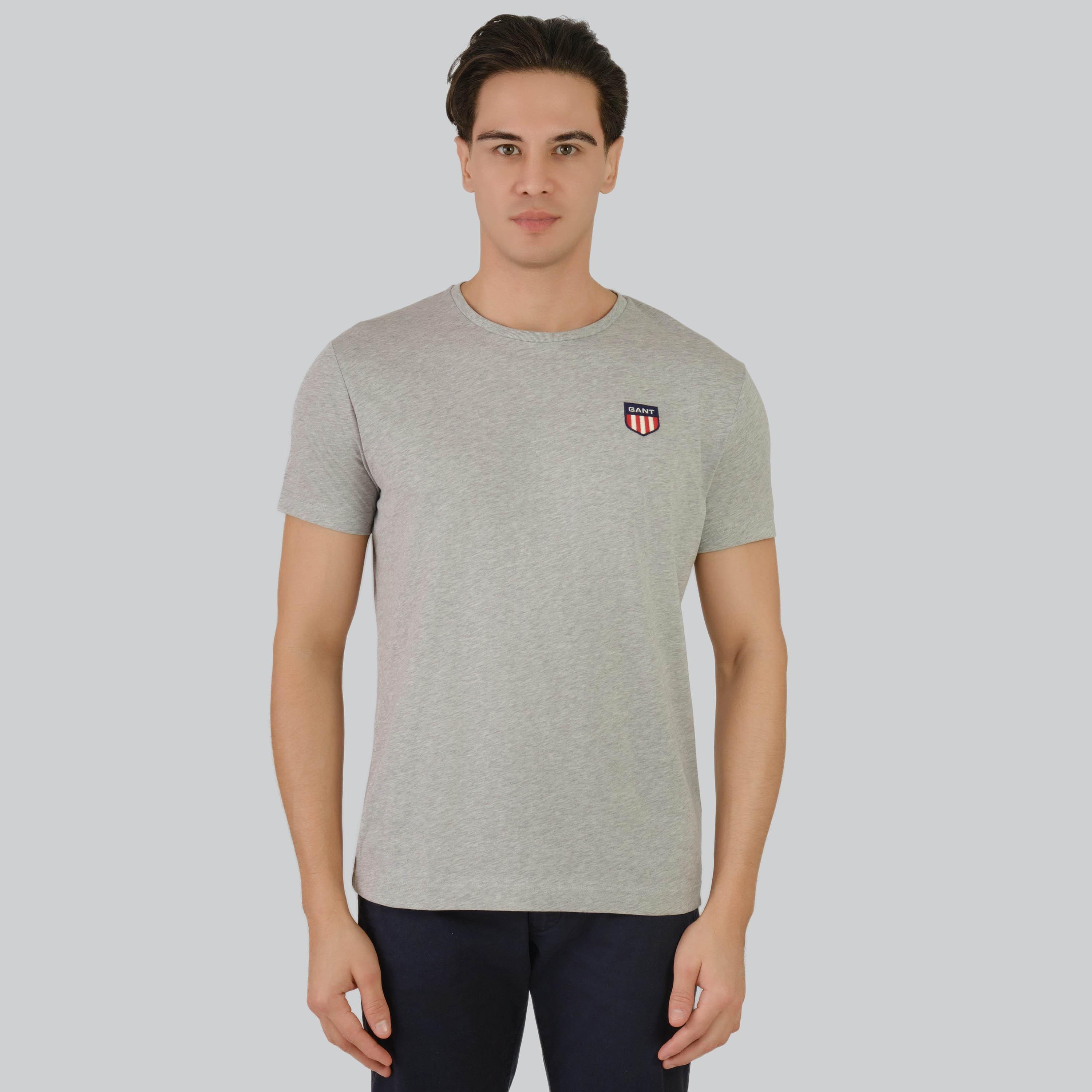Gant Plain Round Neck Short Sleeves Men's T-Shirt-men-clothing-tshirtsandpolos-tshirts-image-1