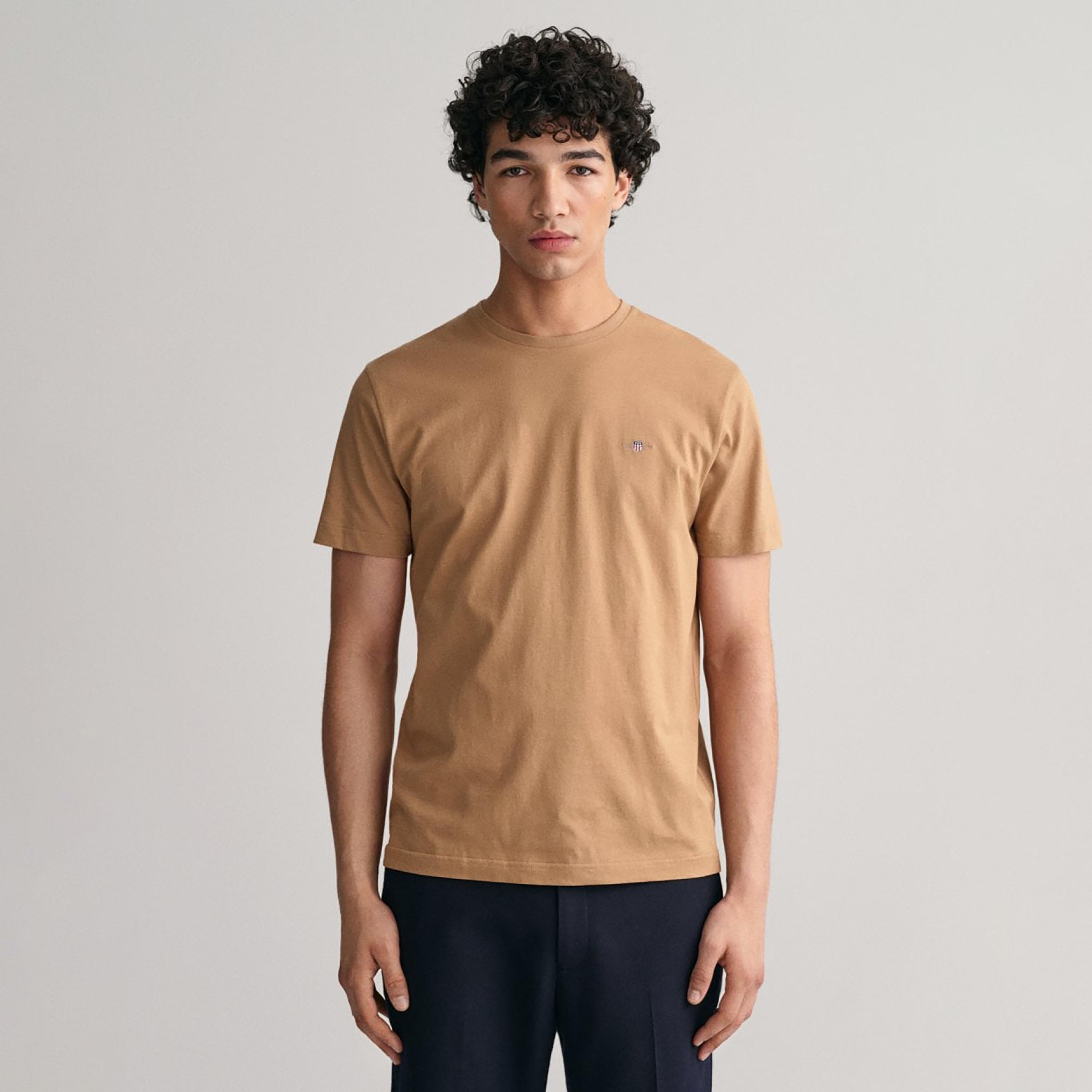 تي-شيرت جانت لوجو بأكمام قصيرة وياقة دائرية-men-clothing-tshirtsandpolos-tshirts-image-1