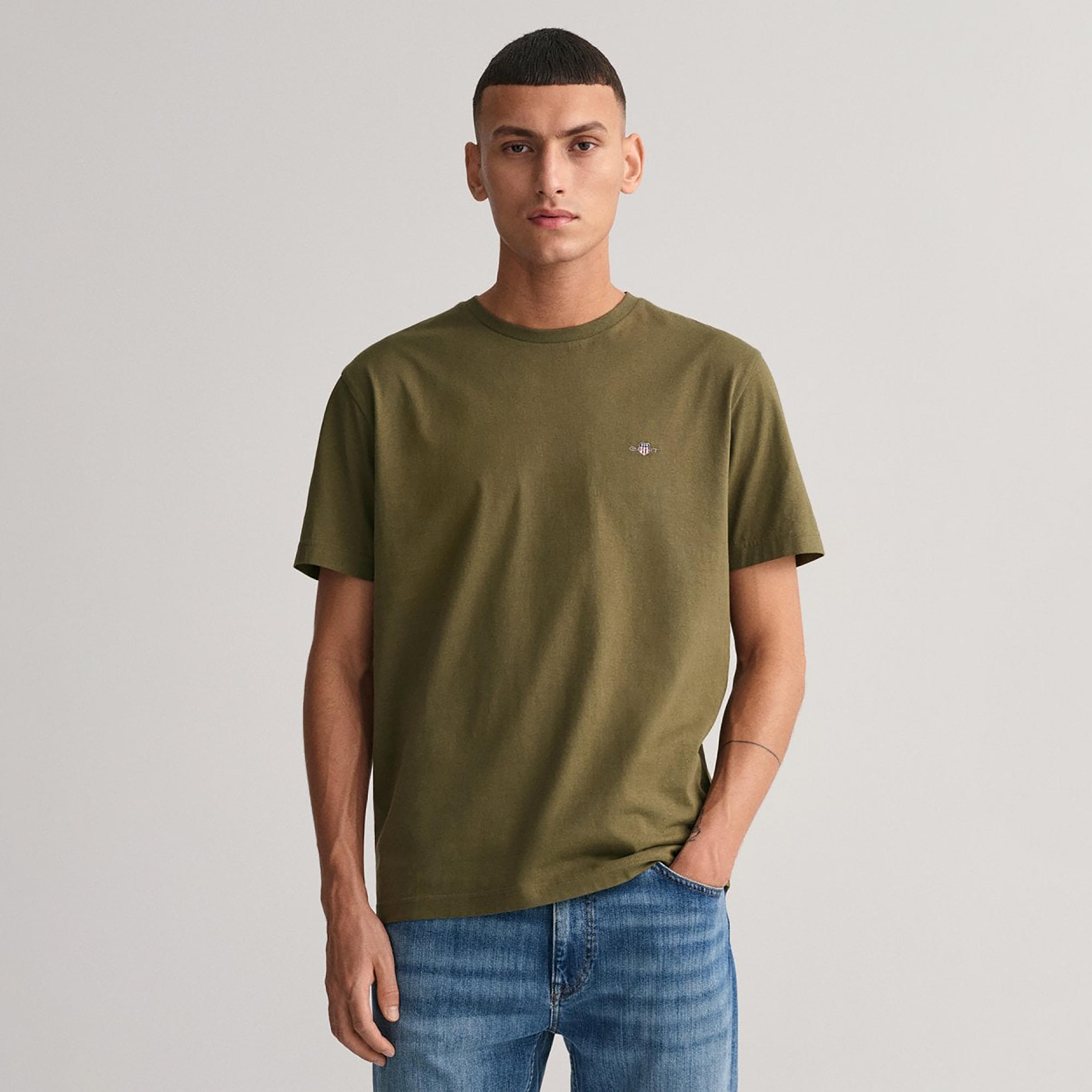 تي-شيرت جانت لوجو بأكمام قصيرة وياقة دائرية-men-clothing-tshirtsandpolos-tshirts-image-1